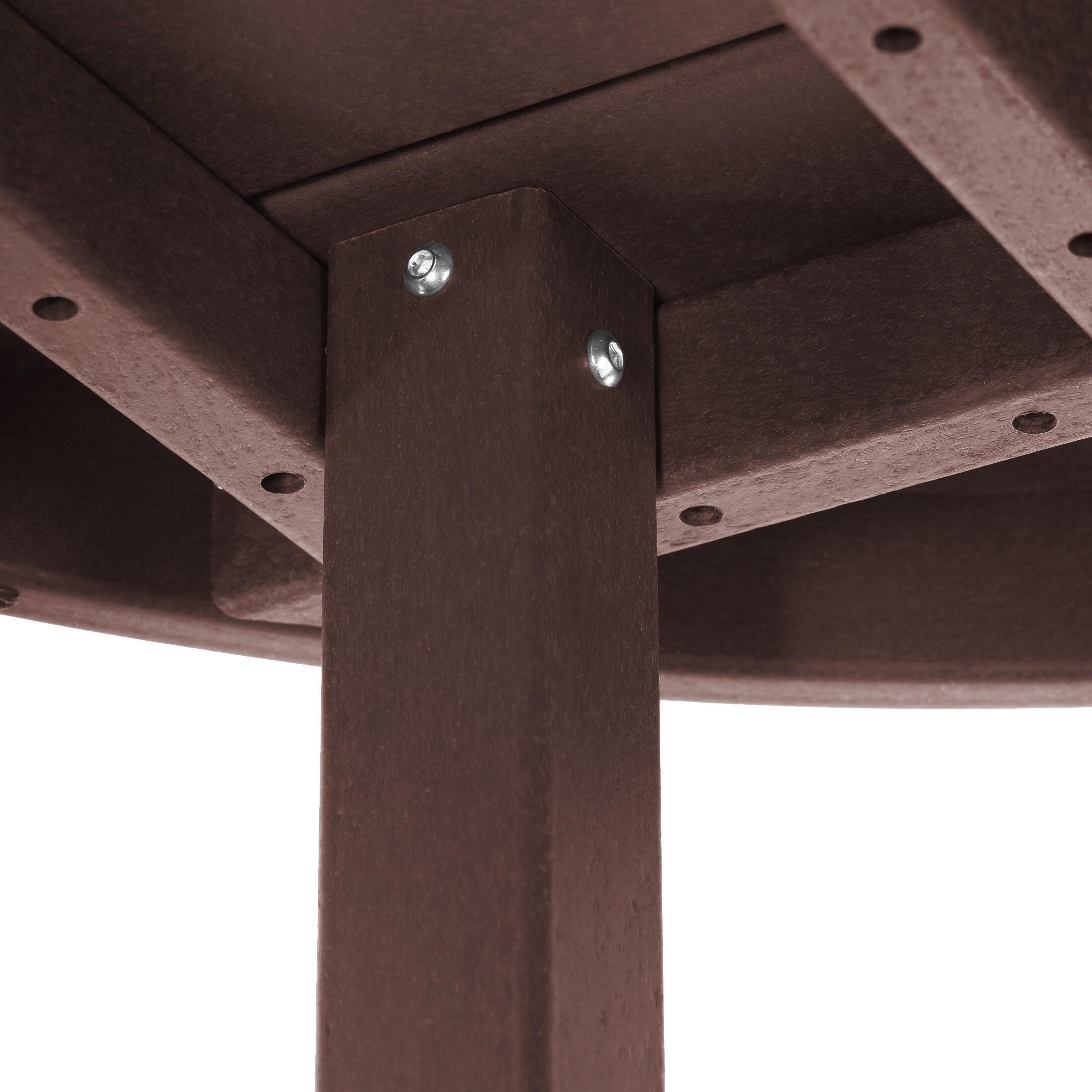 Westin Furniture Laguna Outdoor Round Dining Table, Dark Brown, large