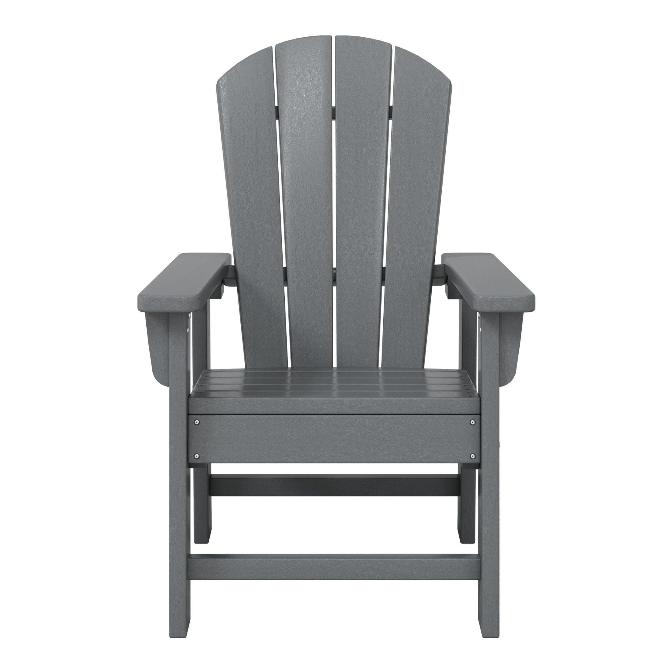 Westin Furniture Laguna Outdoor Adirondack Chair, Gray, large