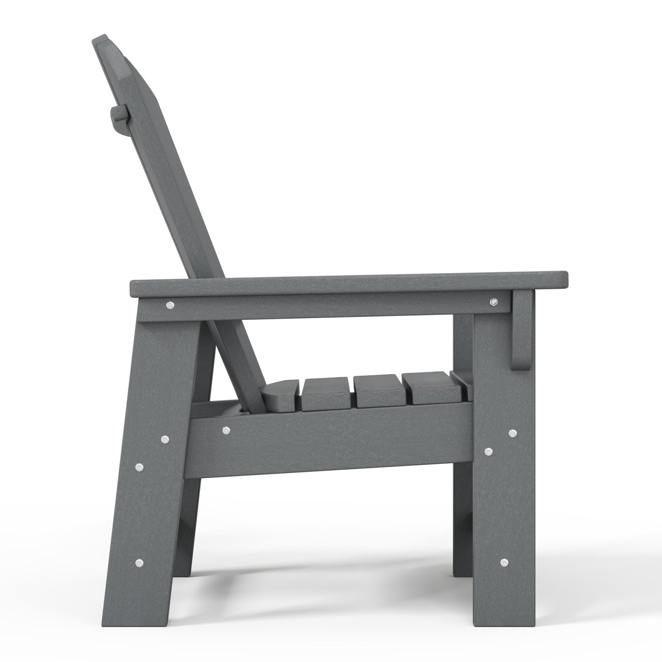 Westin Furniture Laguna Outdoor Adirondack Chair, Gray, large