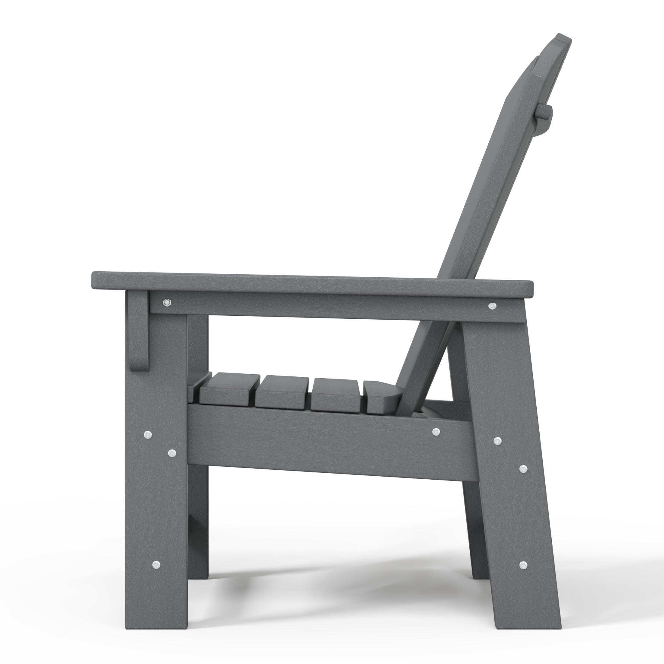 Westin Furniture Laguna Outdoor Adirondack Chair, Gray, large