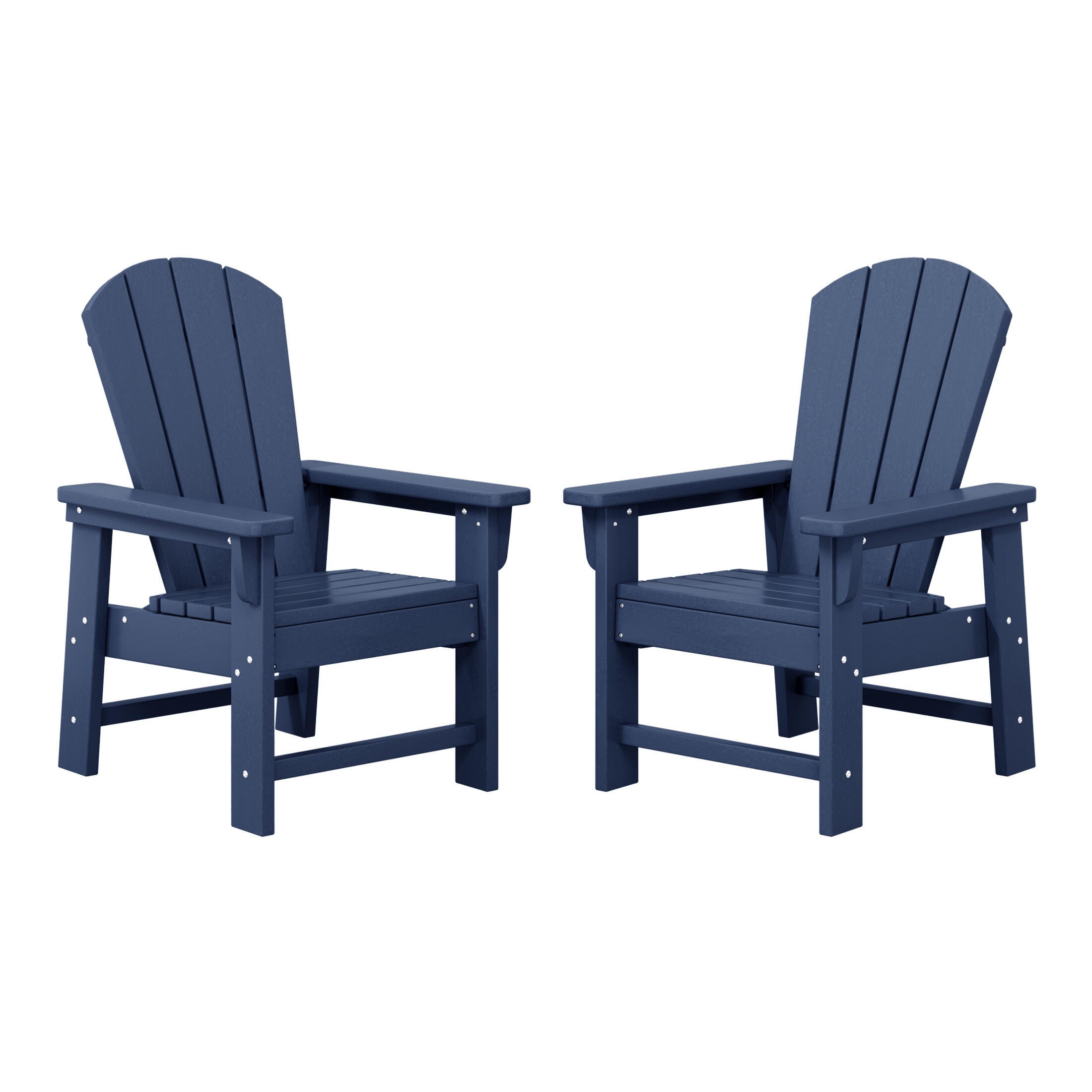 Westin Furniture Laguna Outdoor Adirondack Chair (Set of 2), Navy Blue, large
