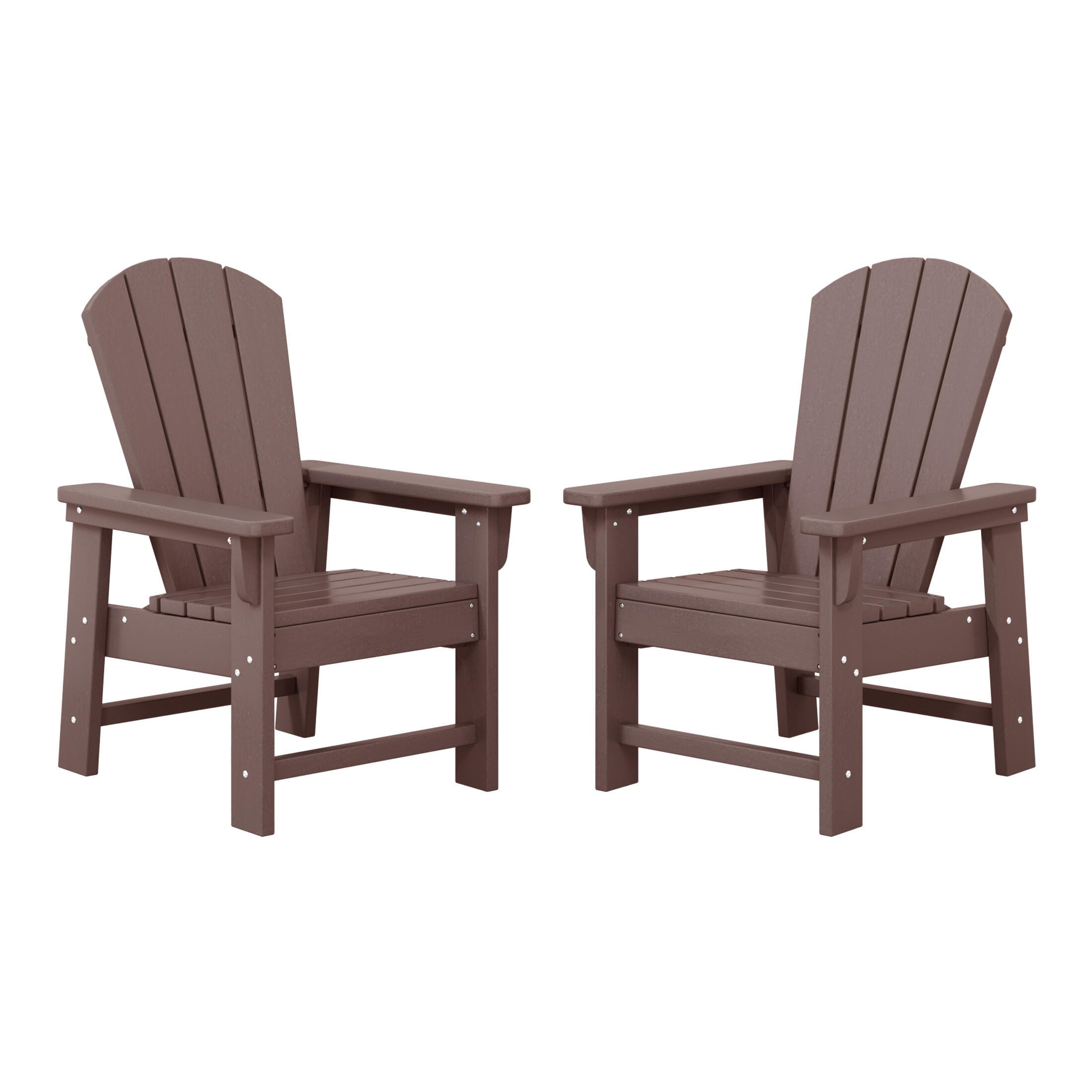 Westin Furniture Laguna Outdoor Adirondack Chair (Set of 2), Dark Brown, large