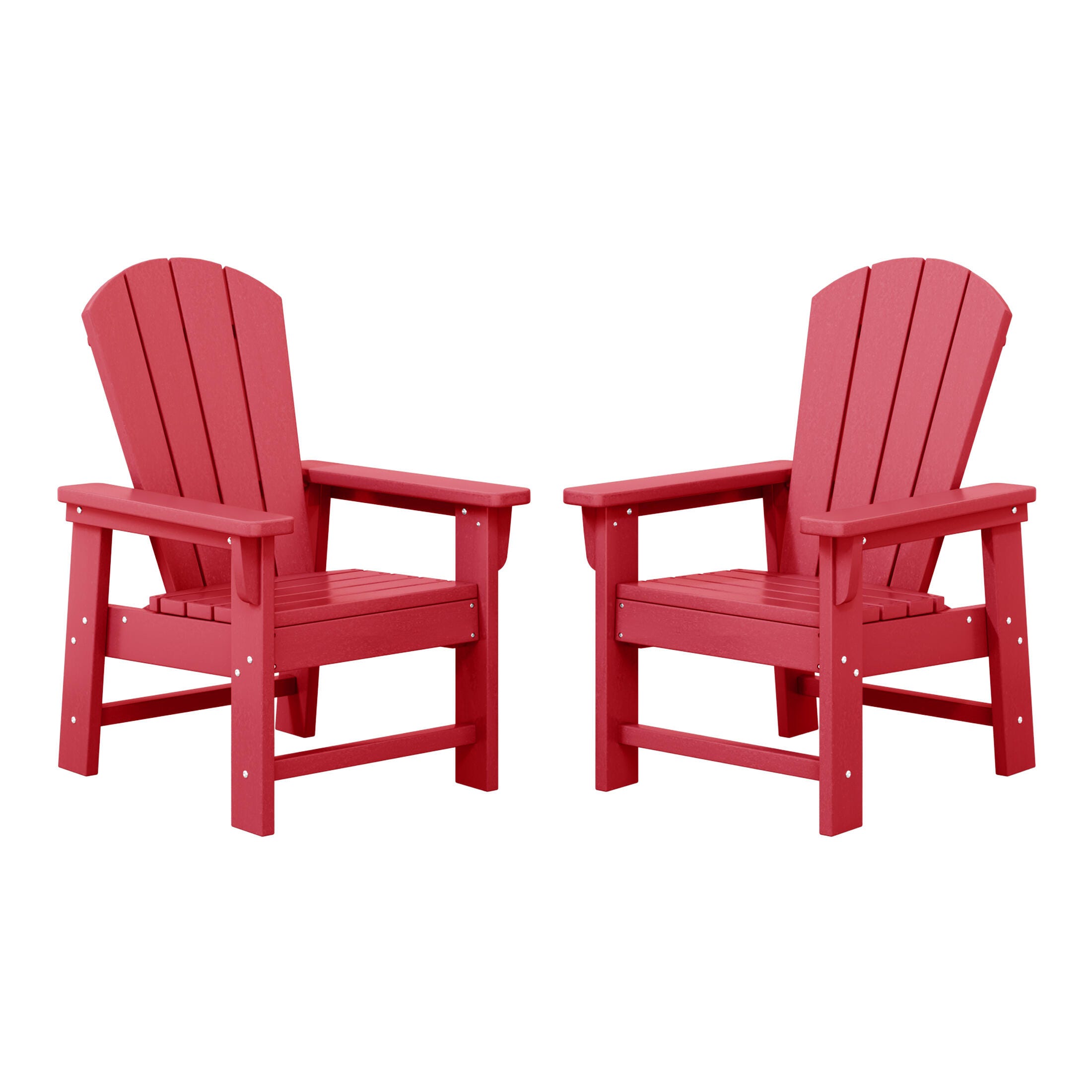 Westin Furniture Laguna Outdoor Adirondack Chair (Set of 2), Red, large