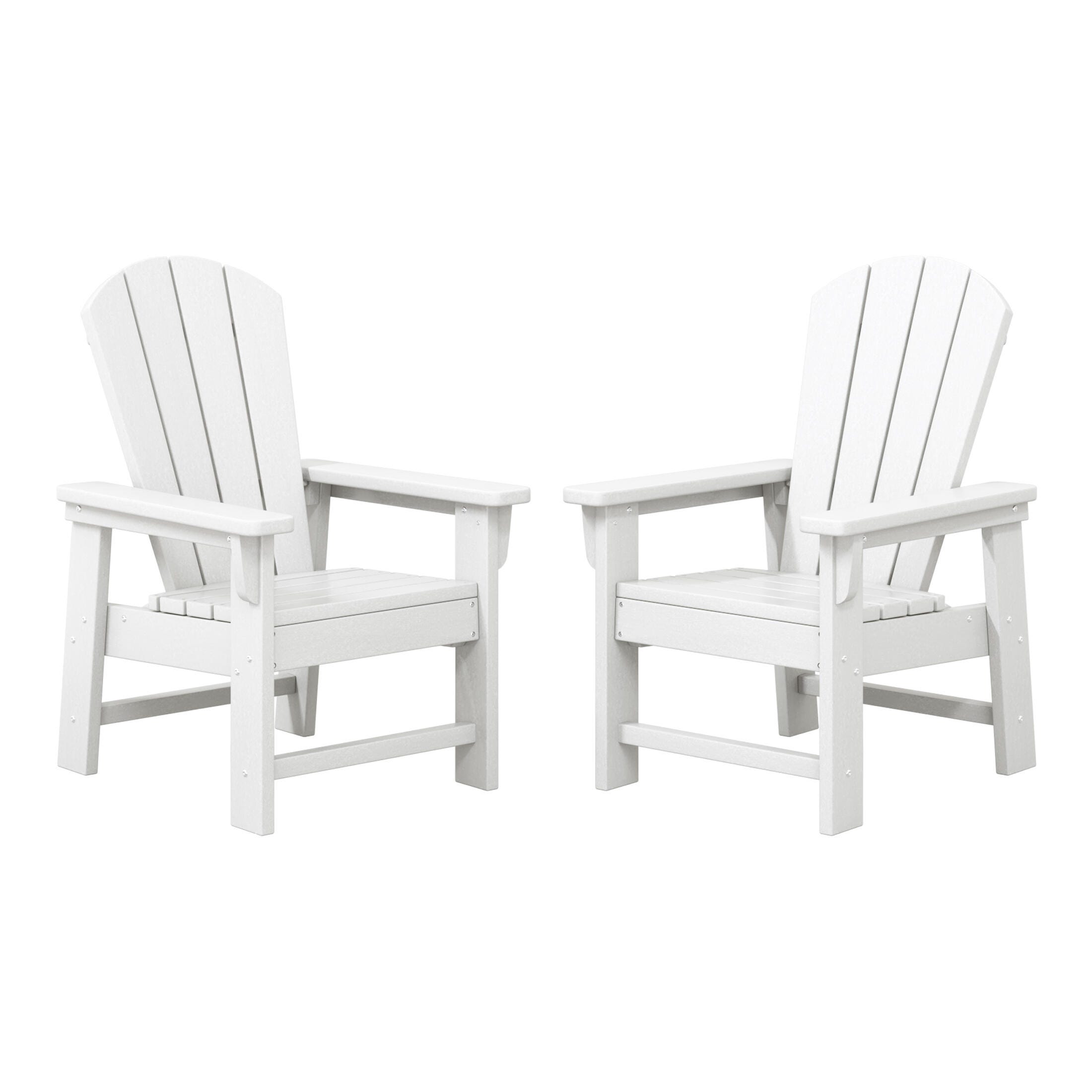 Westin Furniture Laguna Outdoor Adirondack Chair (Set of 2), White, large