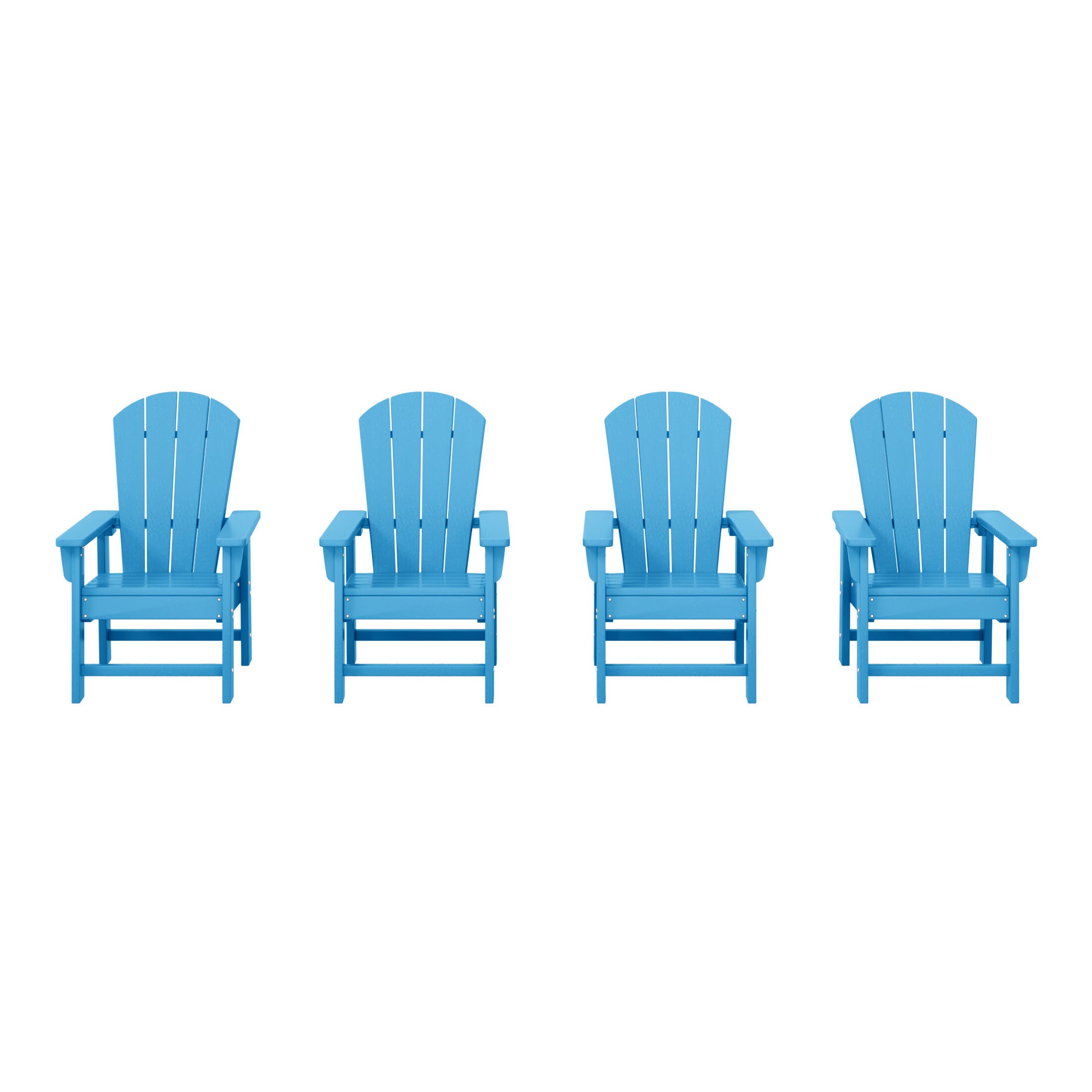 Westin Furniture Laguna Outdoor Adirondack Chair (Set of 4), Pacific Blue, large