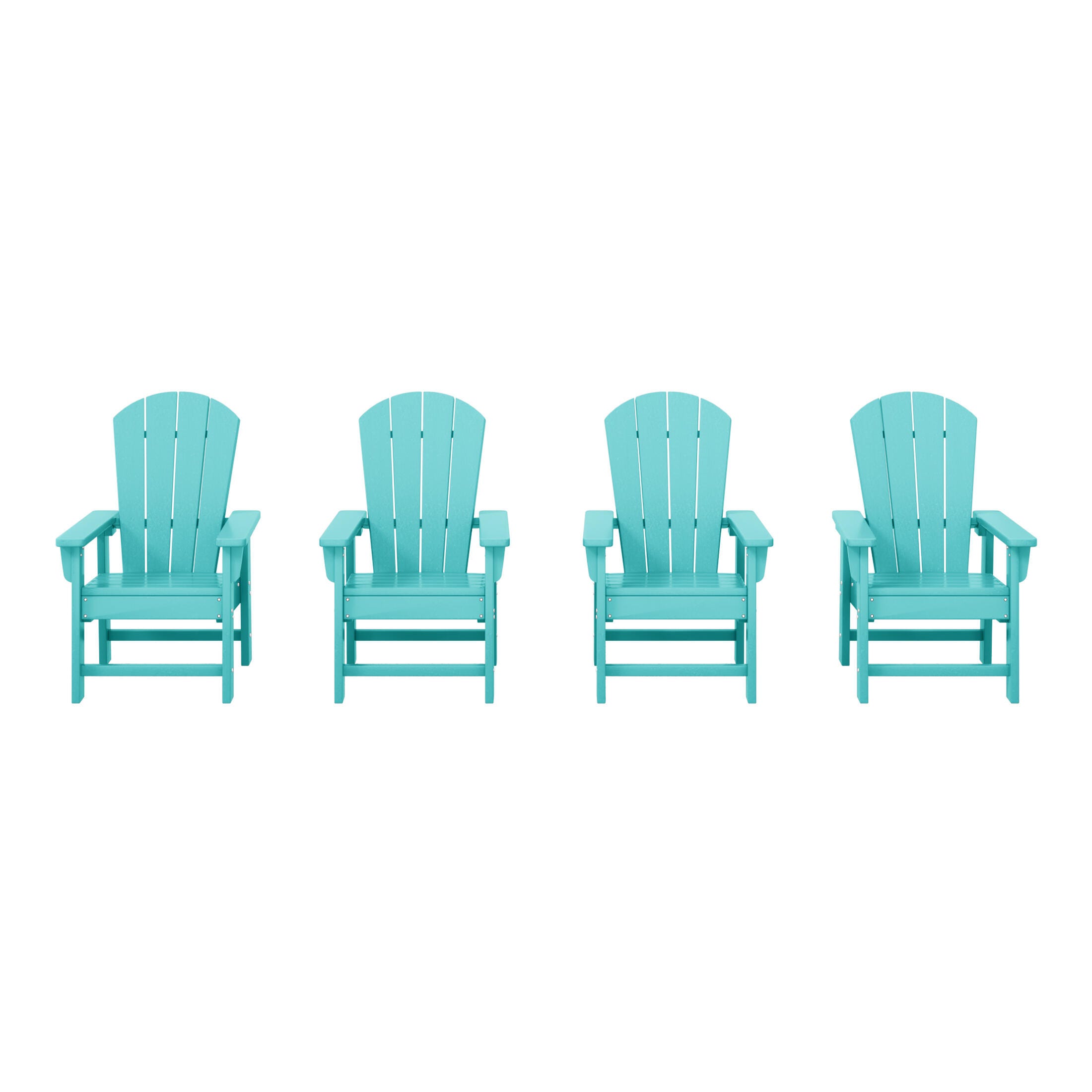 Westin Furniture Laguna Kids Outdoor Adirondack Chair (Set of 4), Turquoise