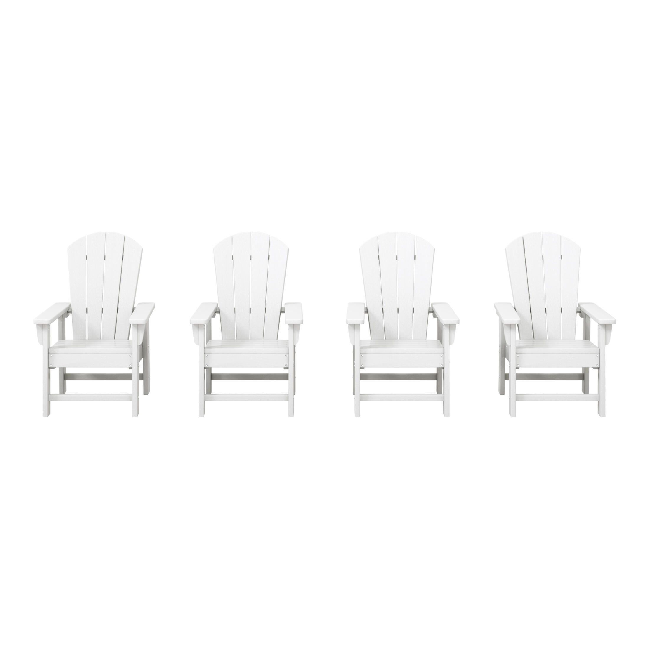 Westin Furniture Laguna Outdoor Adirondack Chair (Set of 4), White, large