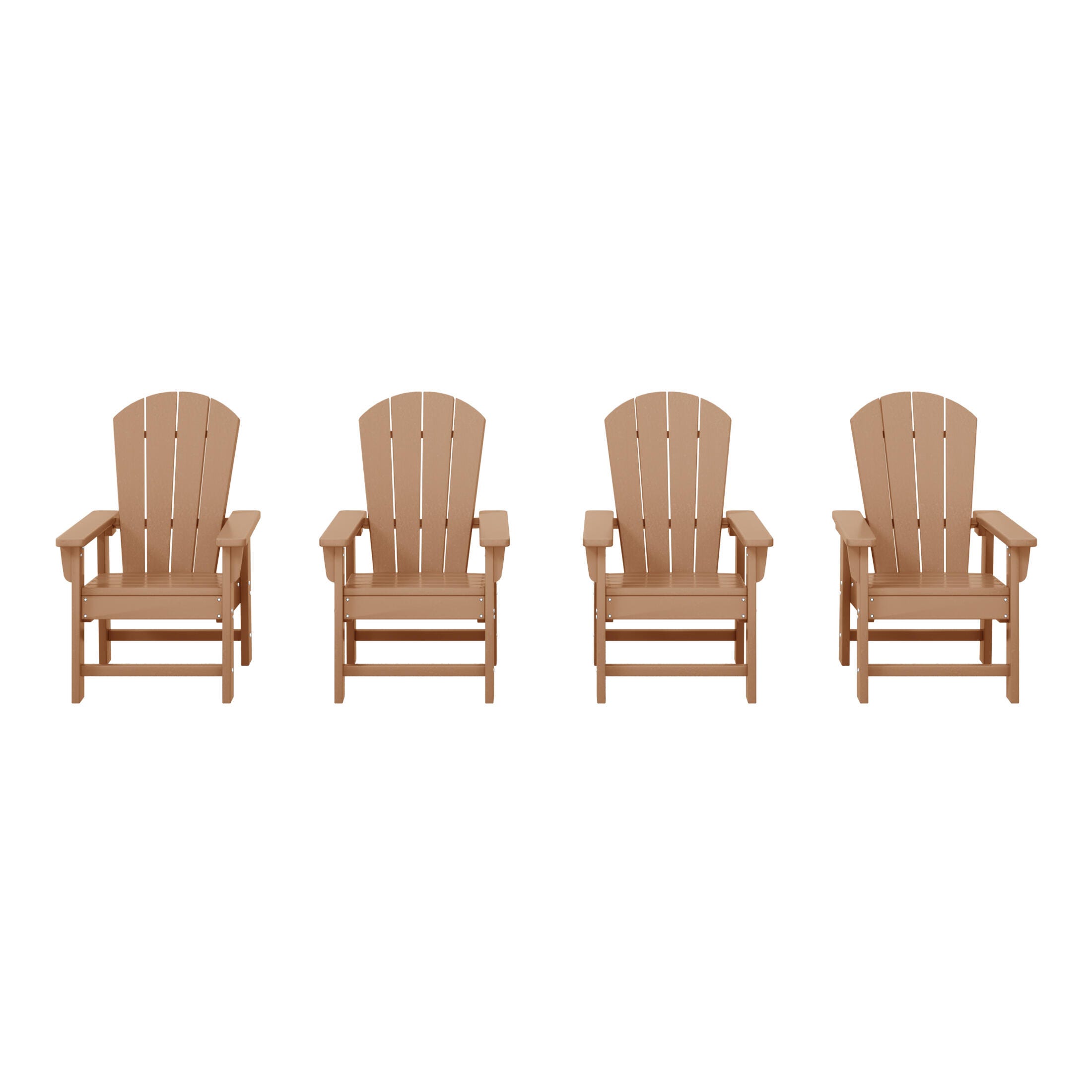 Westin Furniture Laguna Outdoor Adirondack Chair (Set of 4), Teak, large