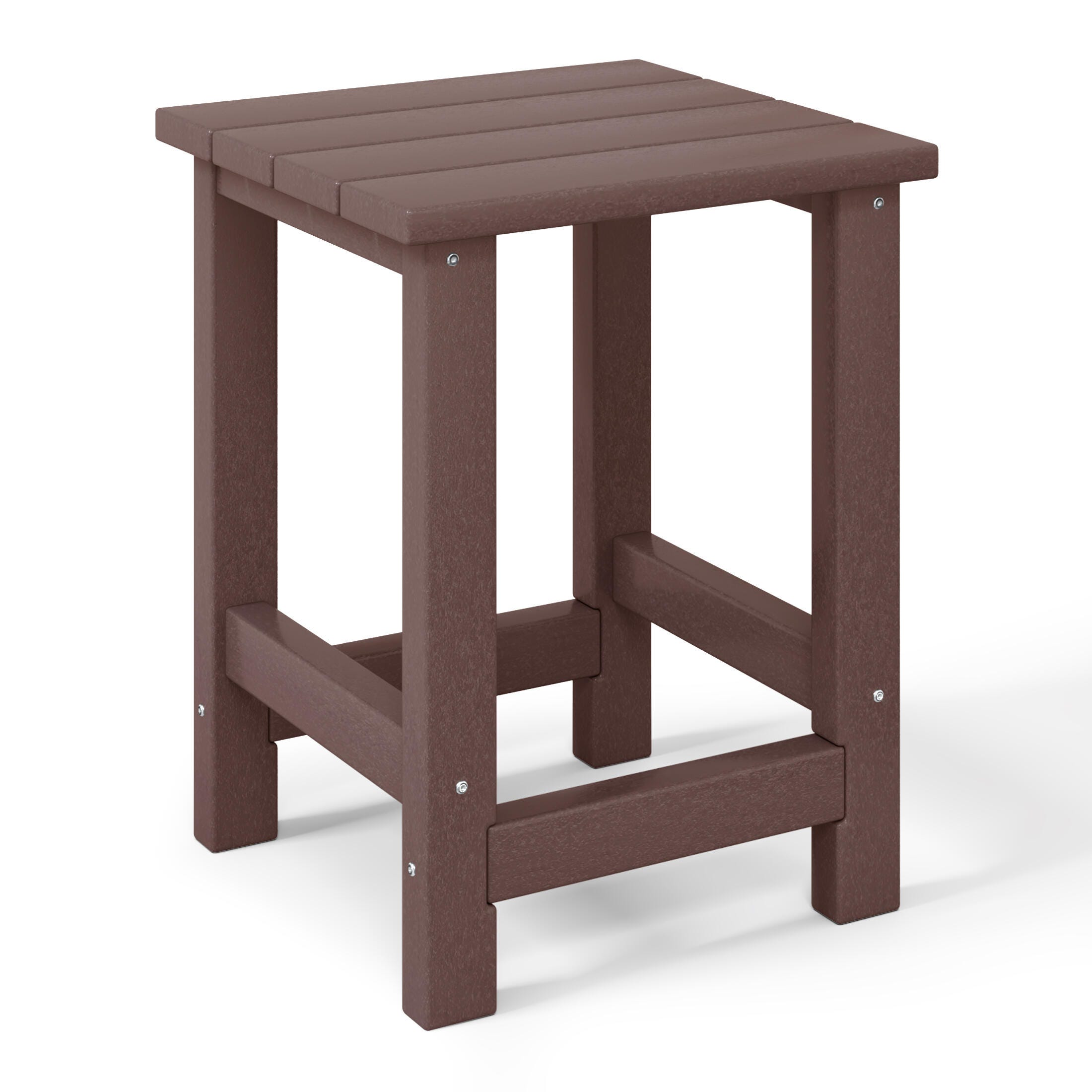Westin Furniture Laguna Outdoor Adirondack 2 Chairs and Side Table Set, Dark Brown, large