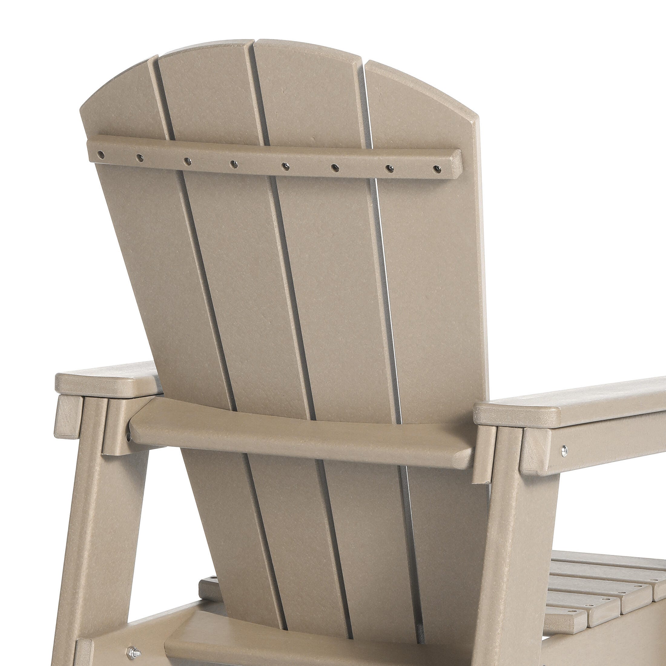 Westin Furniture Laguna Outdoor Adirondack 2 Chairs and Side Table Set, Weathered Wood, large