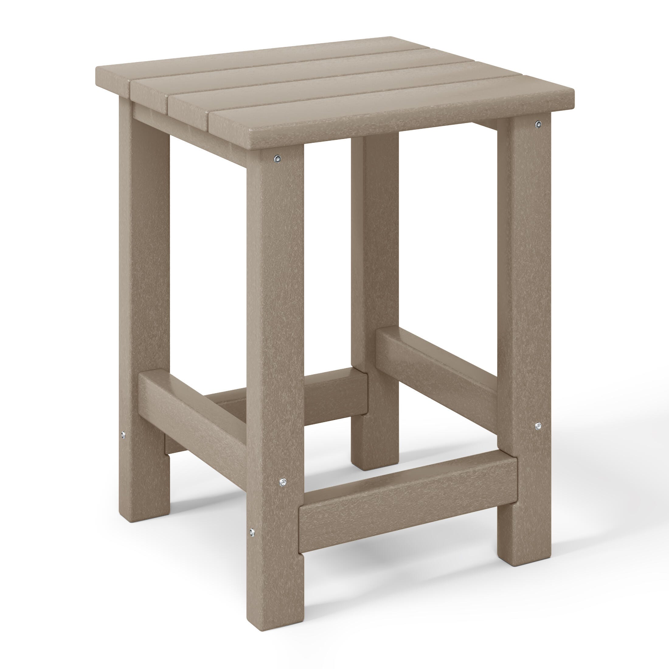 Westin Furniture Laguna Outdoor Adirondack 2 Chairs and Side Table Set, Weathered Wood, large