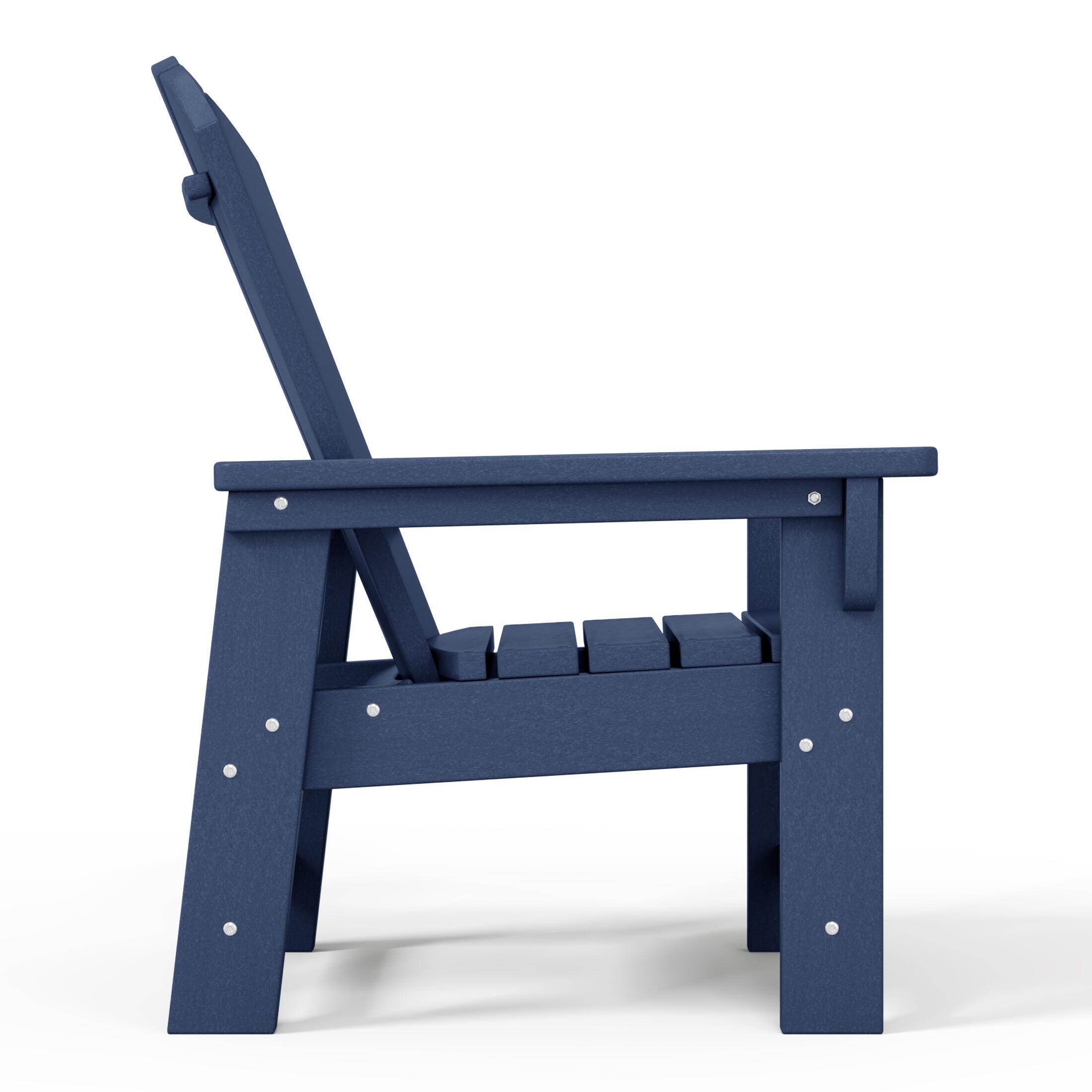 Westin Furniture Laguna Outdoor Adirondack 2 Chairs and Side Table Set, Navy Blue, large