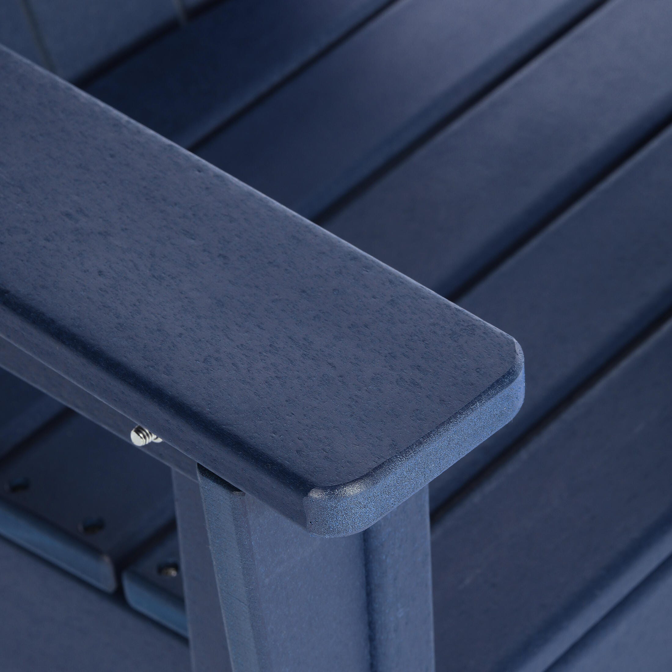 Westin Furniture Laguna Outdoor Adirondack 2 Chairs and Side Table Set, Navy Blue, large