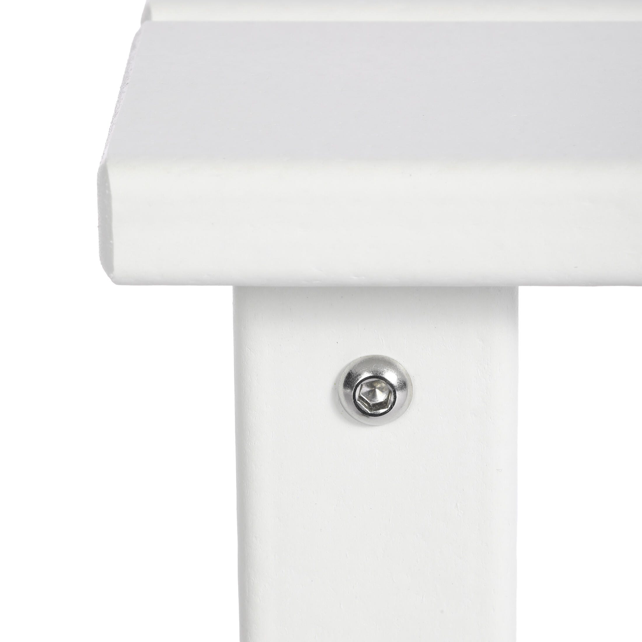 Westin Furniture Laguna Outdoor Adirondack 2 Chairs and Side Table Set, White, large