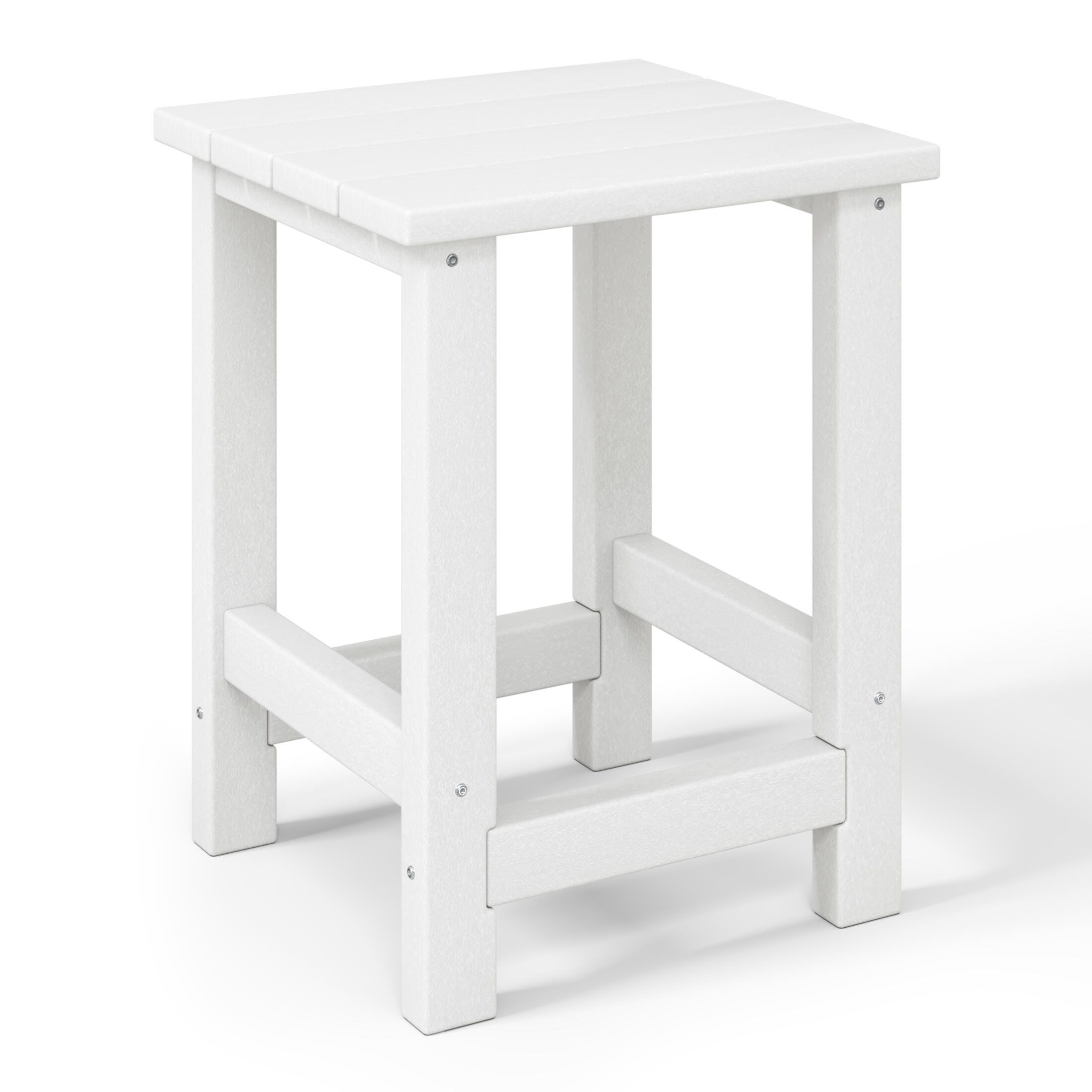 Westin Furniture Laguna Outdoor Adirondack 2 Chairs and Side Table Set, White, large