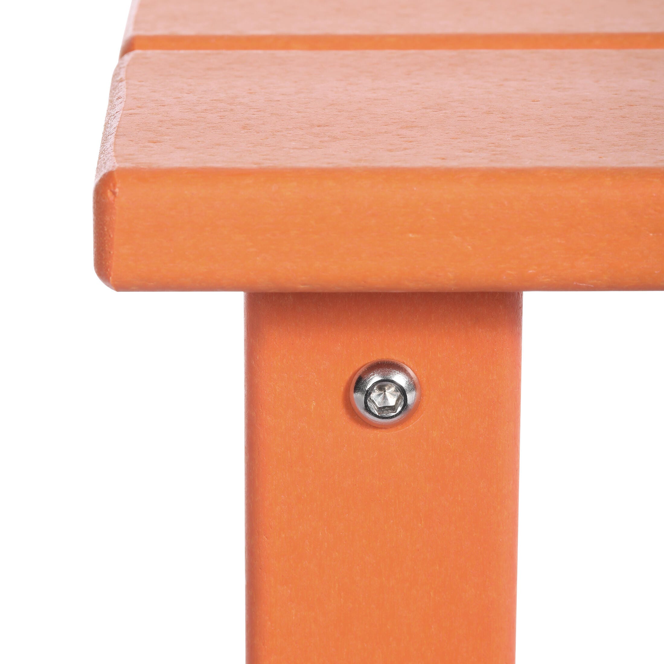 Westin Furniture Laguna Outdoor Adirondack 2 Chairs and Side Table Set, Orange, large