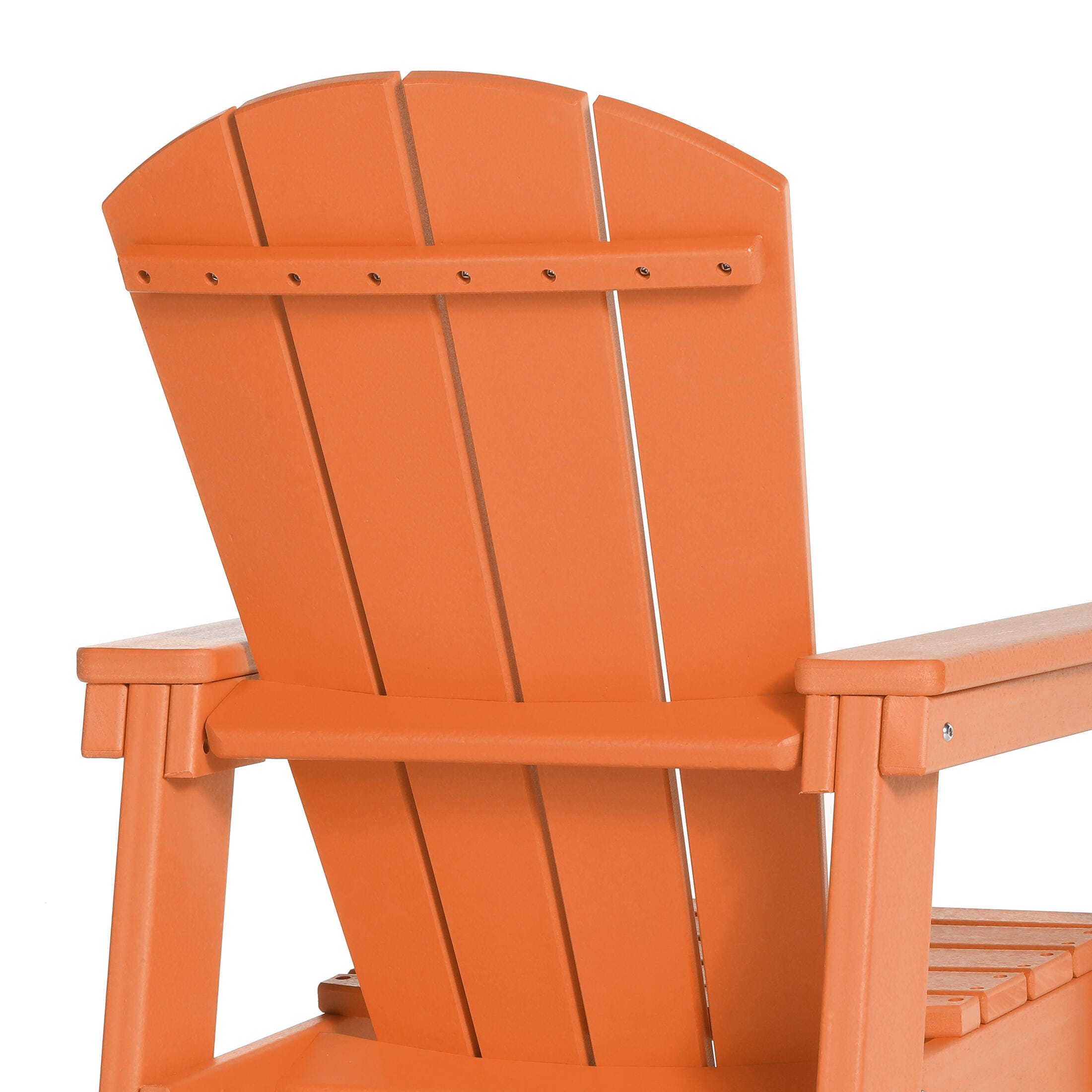 Westin Furniture Laguna Outdoor Adirondack 2 Chairs and Side Table Set, Orange, large