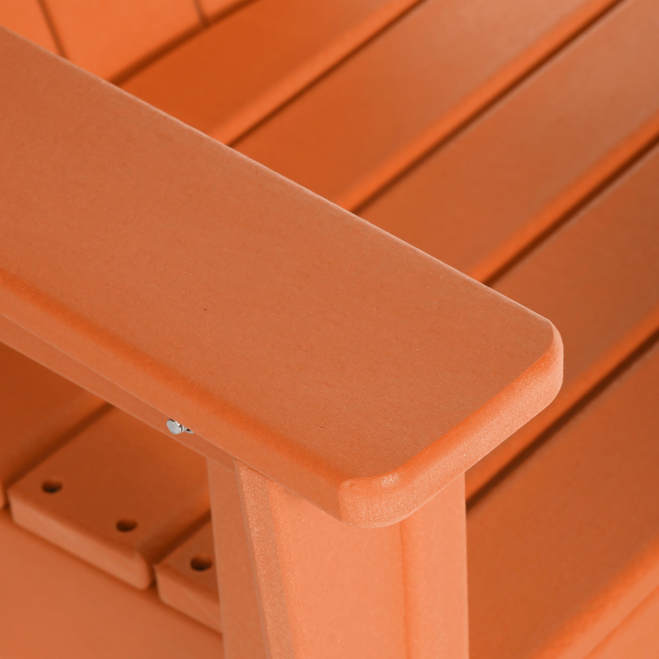 Westin Furniture Laguna Outdoor Adirondack 2 Chairs and Side Table Set, Orange, large