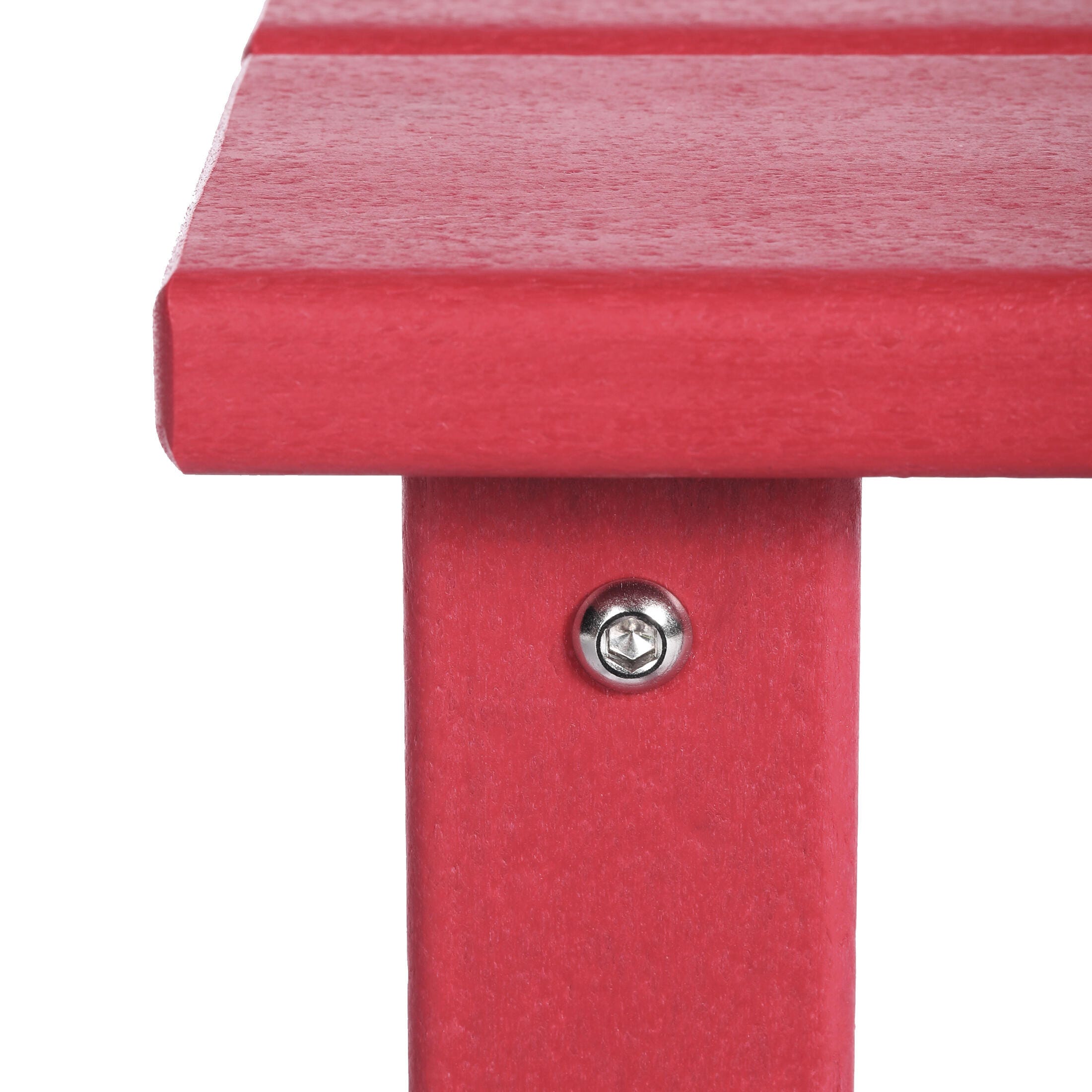 Westin Furniture Laguna Outdoor Adirondack 2 Chairs and Side Table Set, Red, large
