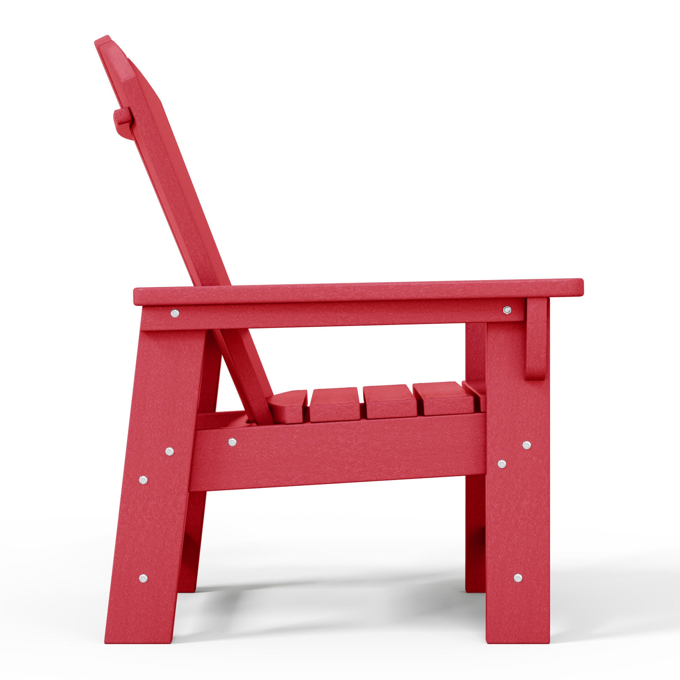 Westin Furniture Laguna Outdoor Adirondack 2 Chairs and Side Table Set, Red, large