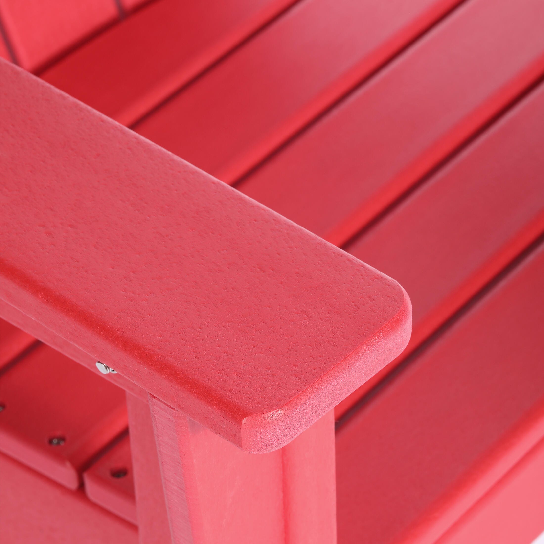 Westin Furniture Laguna Outdoor Adirondack 2 Chairs and Side Table Set, Red, large