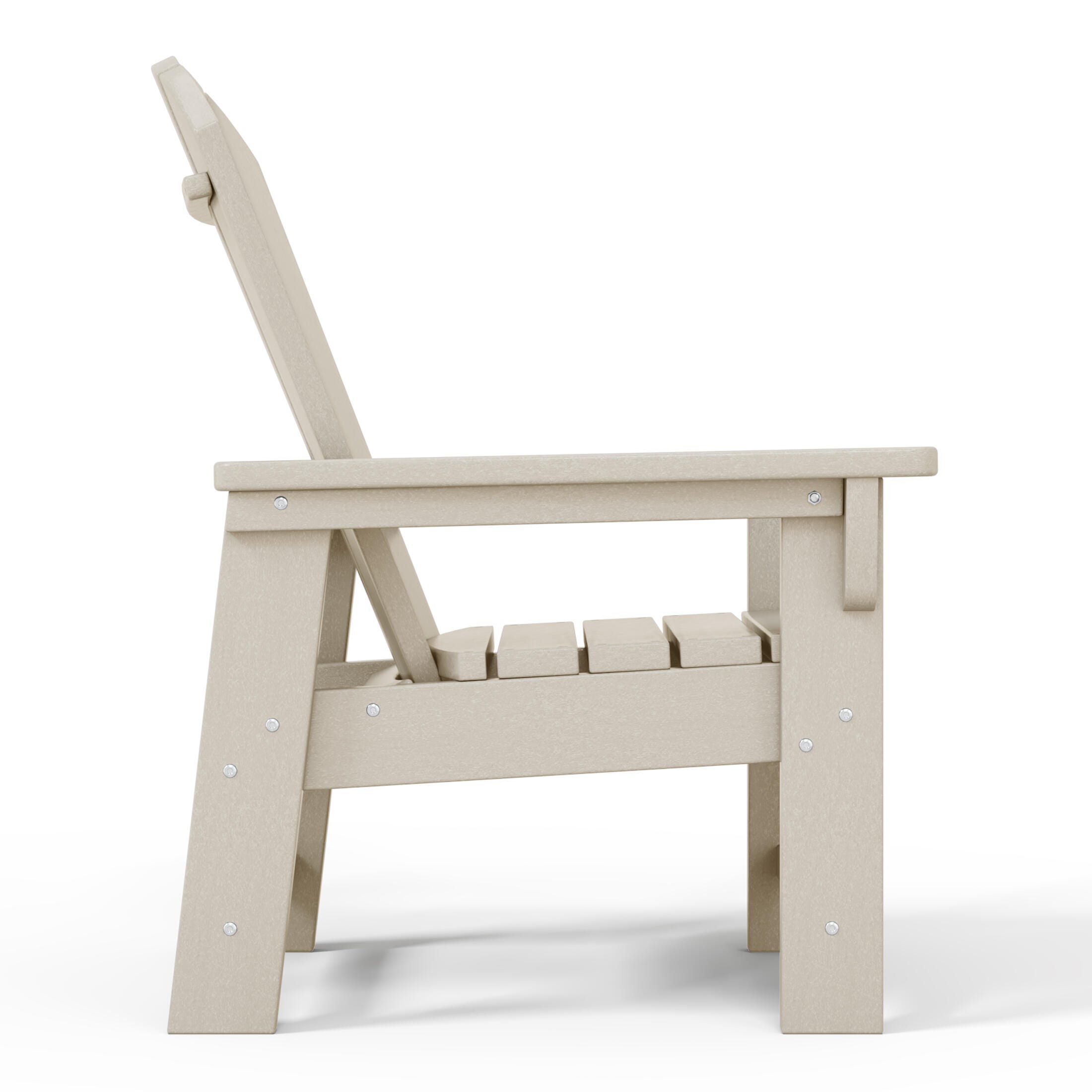 Westin Furniture Laguna Outdoor Adirondack 2 Chairs and Side Table Set, Sand, large