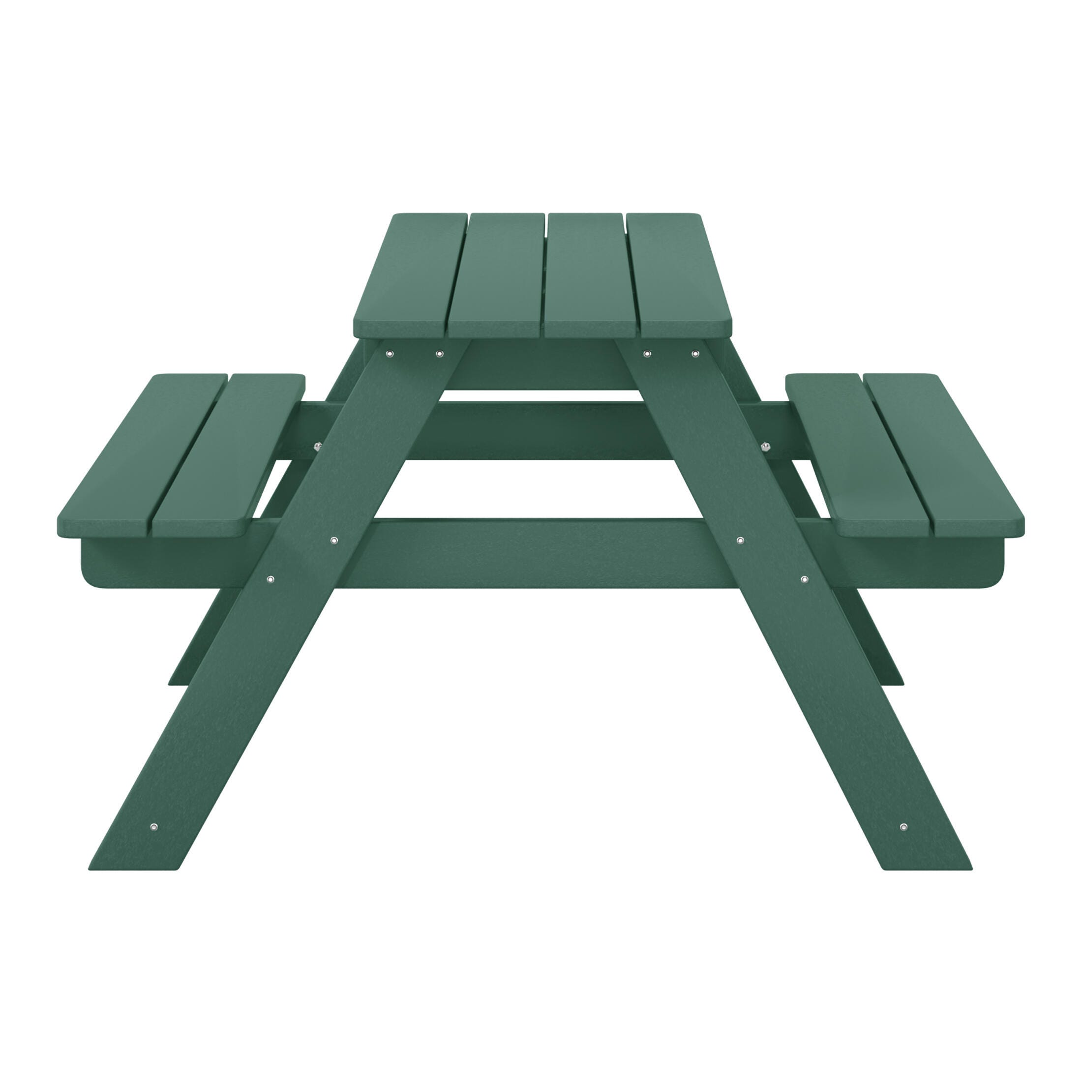 Westin Furniture Laguna Outdoor Picnic Table, Dark Green, large