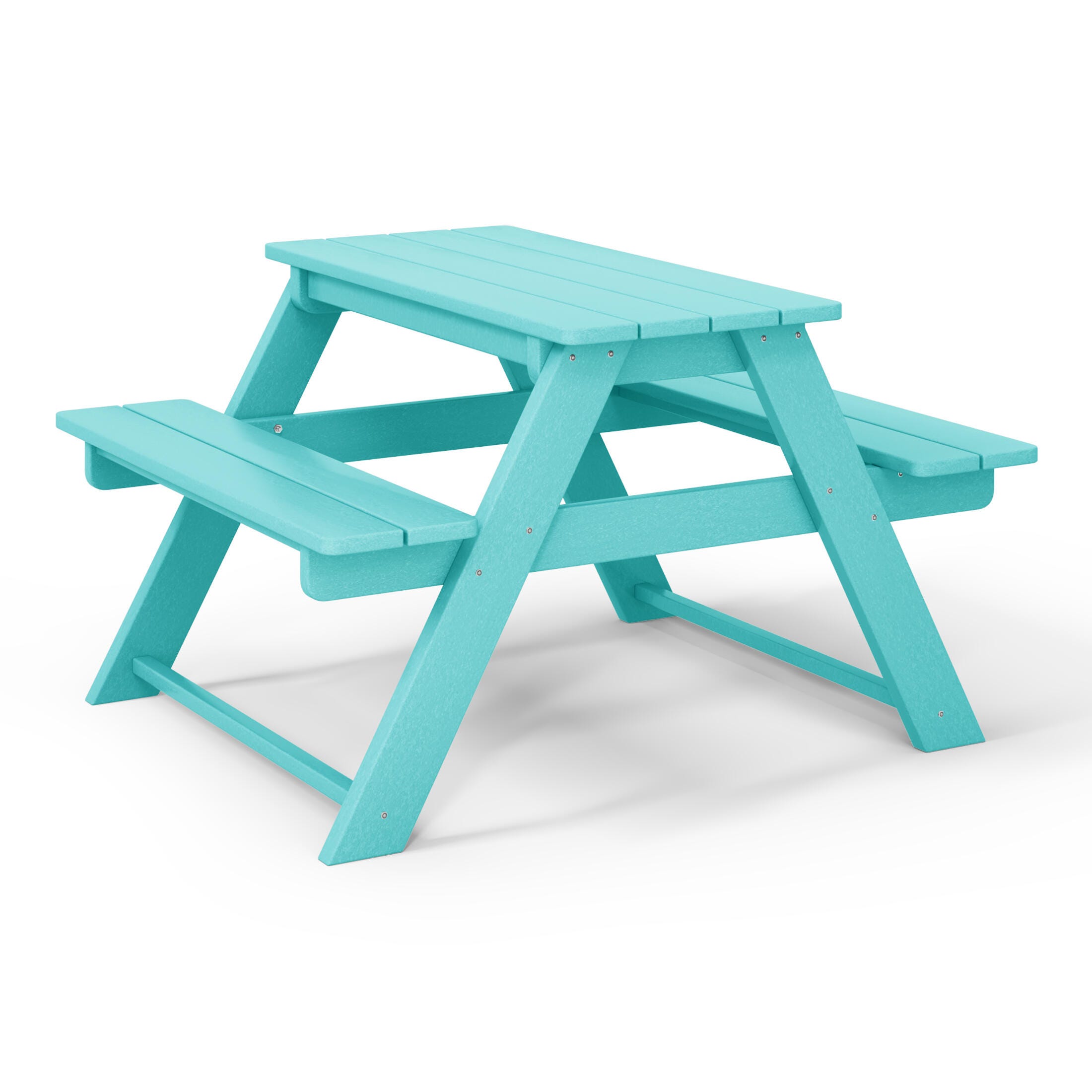 Westin Furniture Laguna Outdoor Picnic Table, Turquoise, large