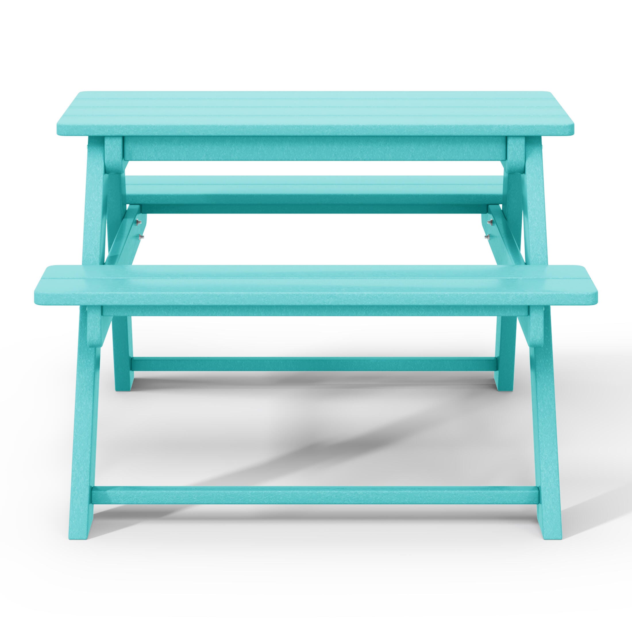 Westin Furniture Laguna Outdoor Picnic Table, Turquoise, large