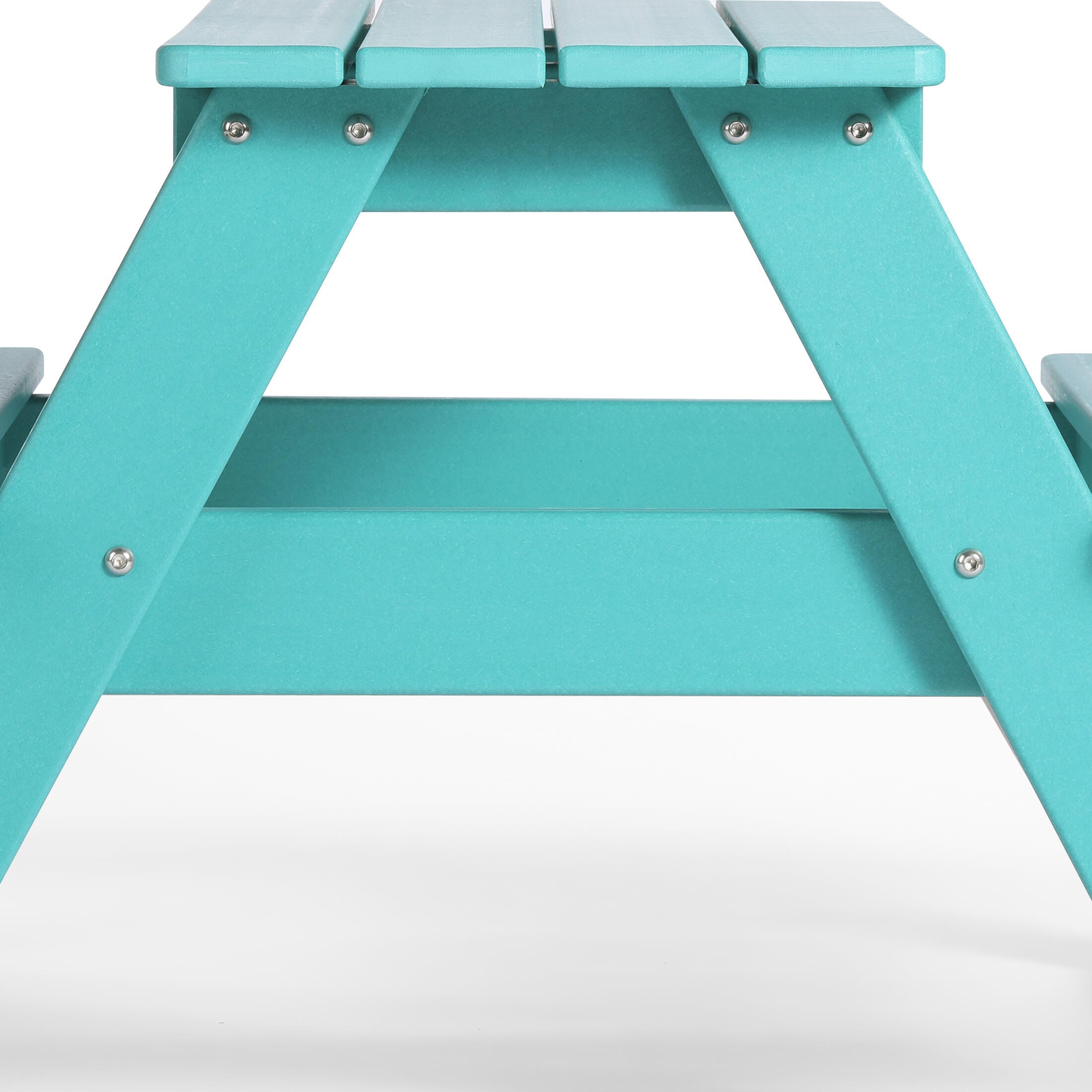 Westin Furniture Laguna Outdoor Picnic Table, Turquoise, large