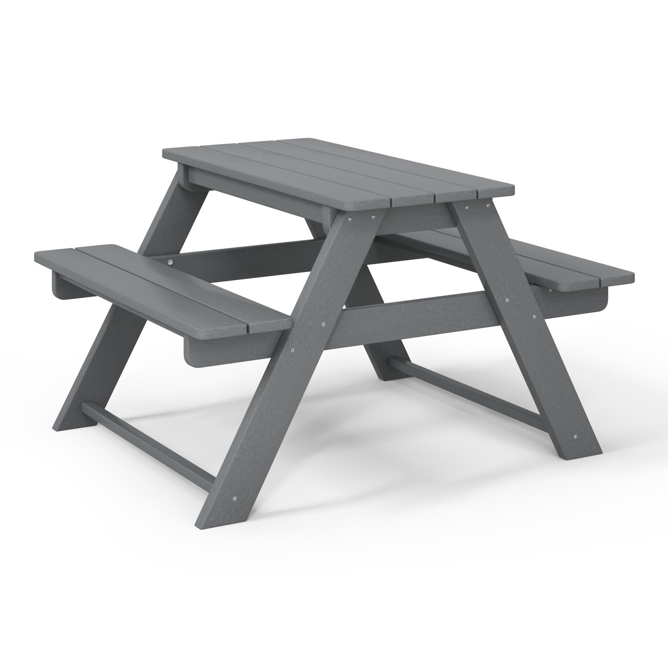 Westin Furniture Laguna Outdoor Picnic Table, Gray, large