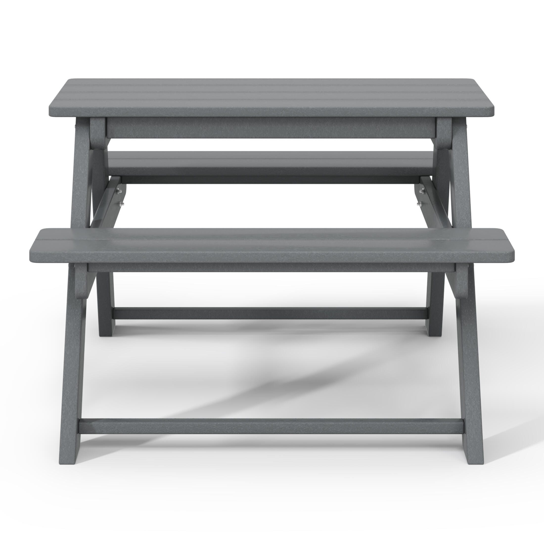 Westin Furniture Laguna Outdoor Picnic Table, Gray, large