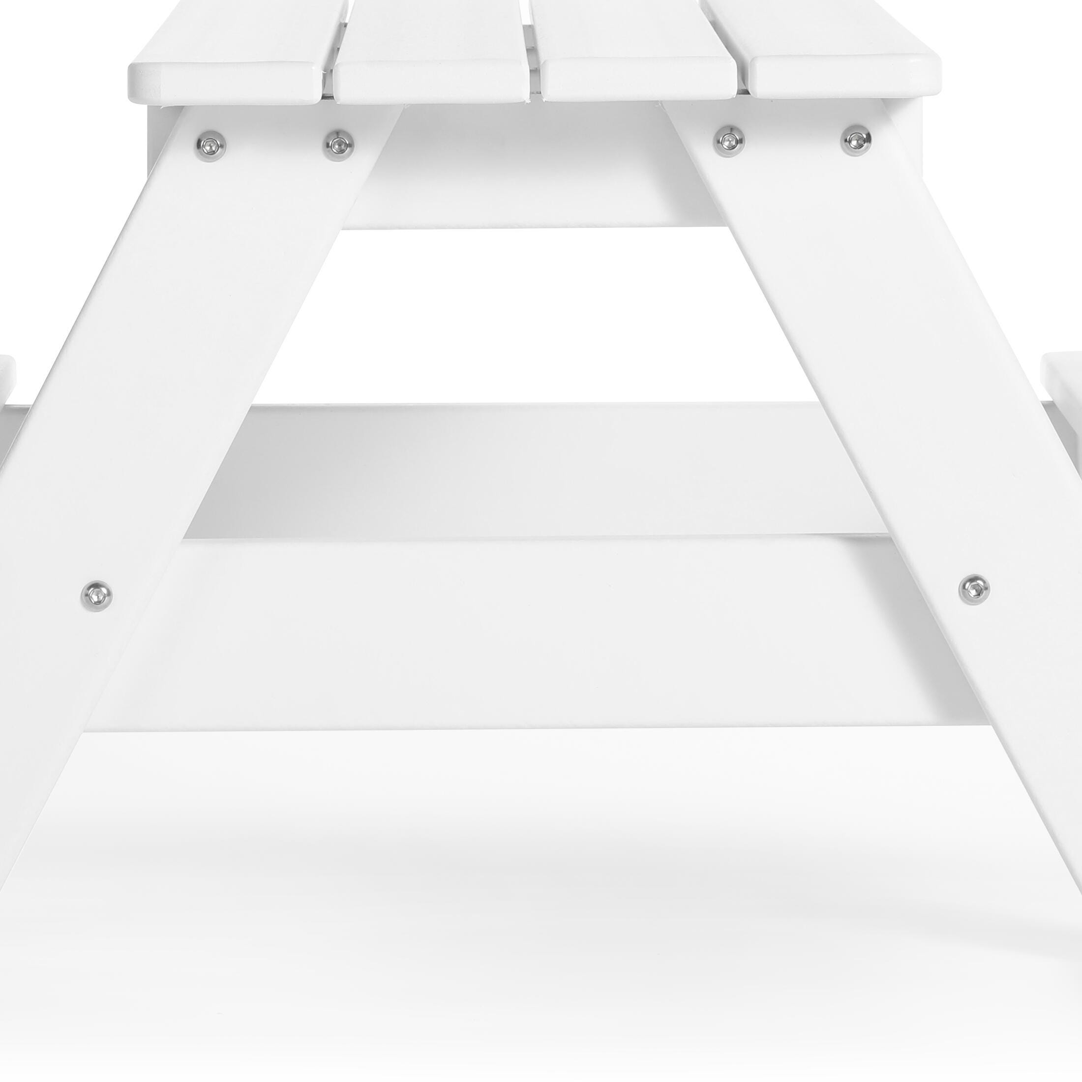 Westin Furniture Laguna Outdoor Picnic Table, White, large