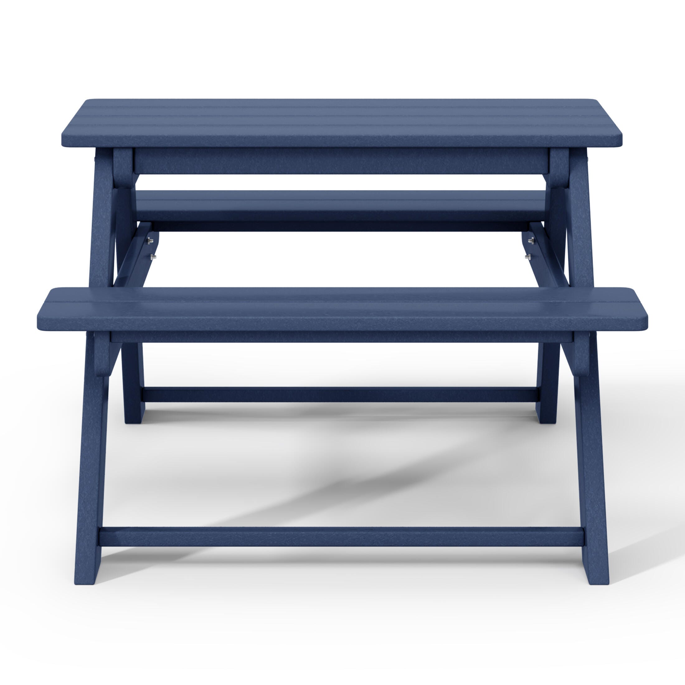 Westin Furniture Laguna Outdoor Picnic Table, Navy Blue, large