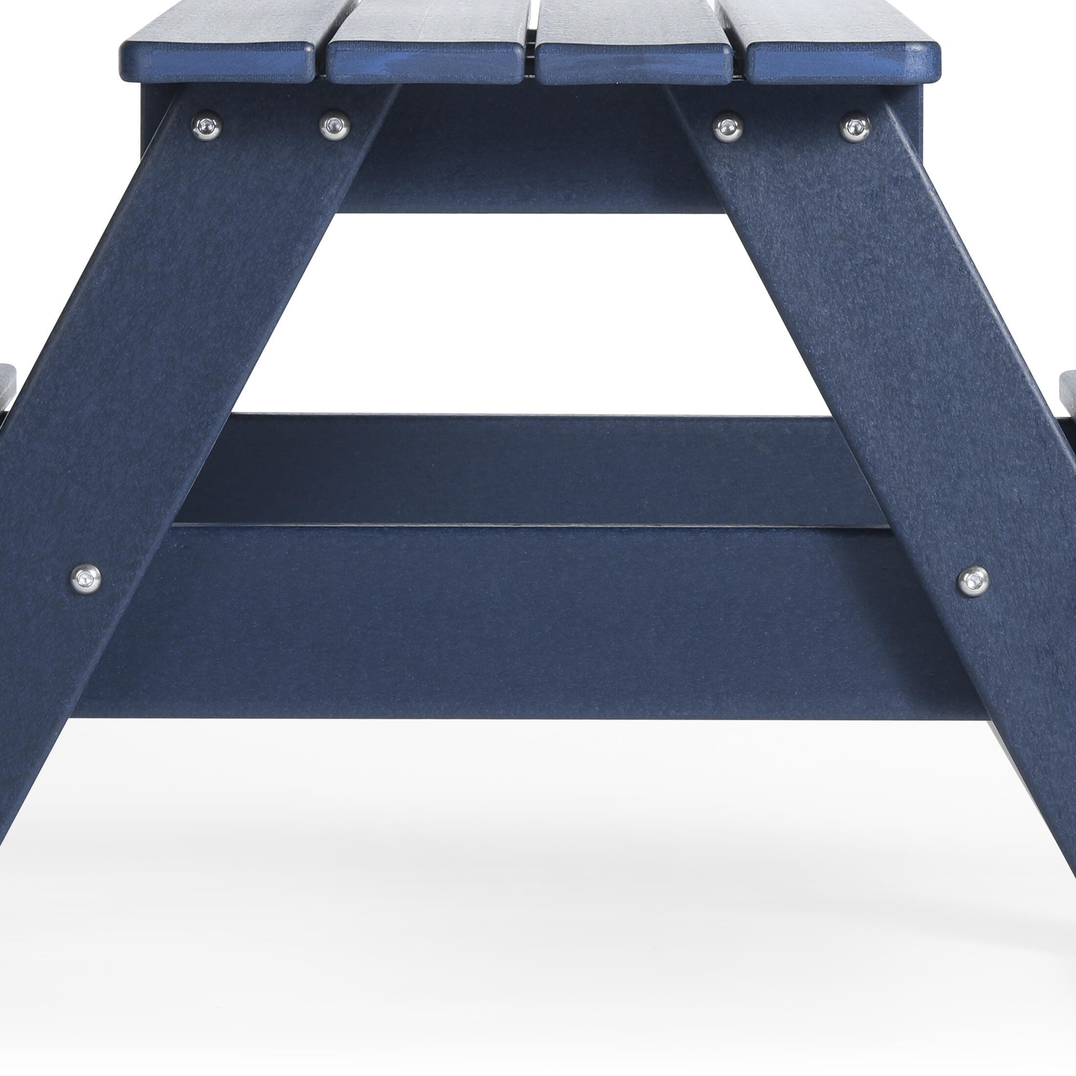 Westin Furniture Laguna Outdoor Picnic Table, Navy Blue, large