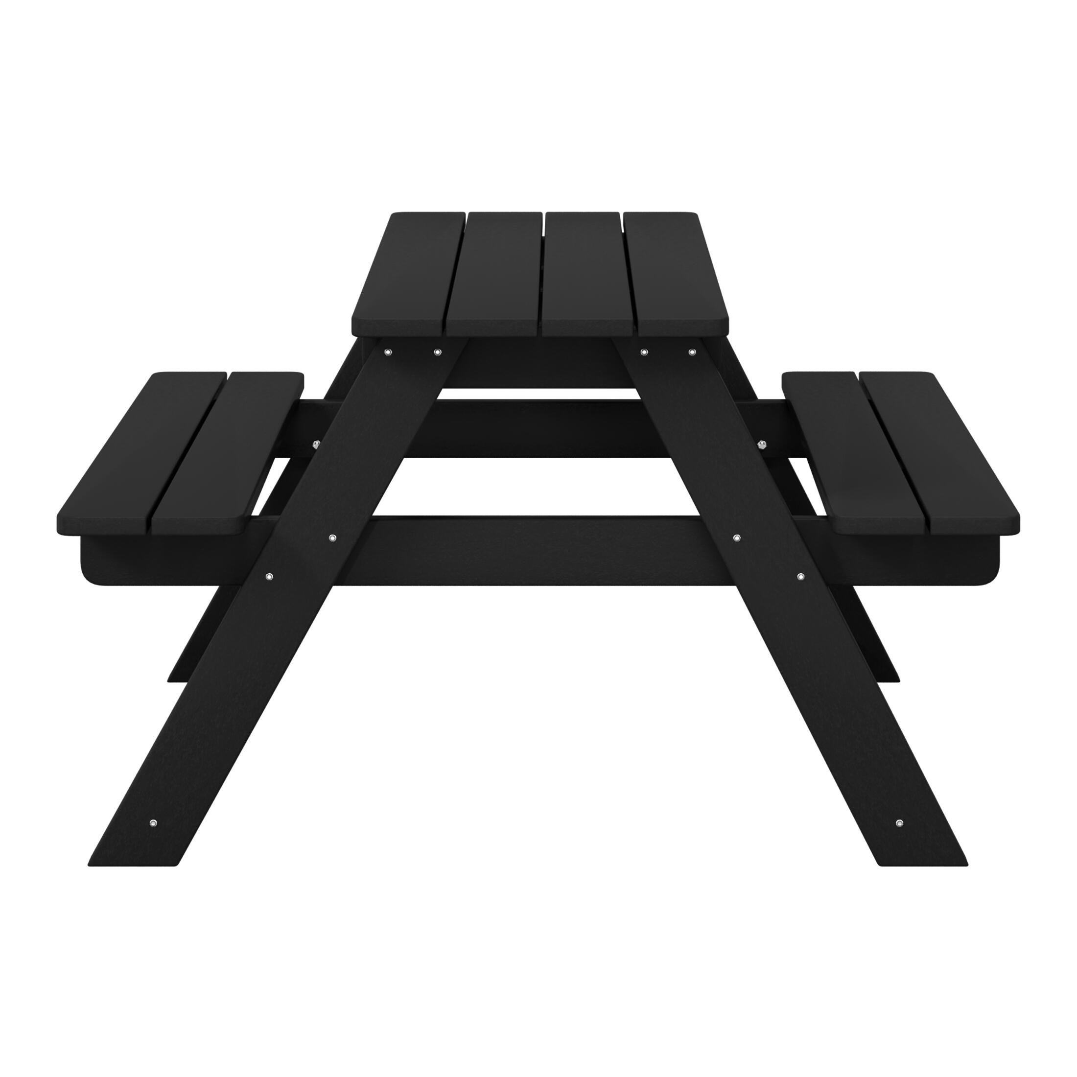 Westin Furniture Laguna Outdoor Picnic Table, Black, large