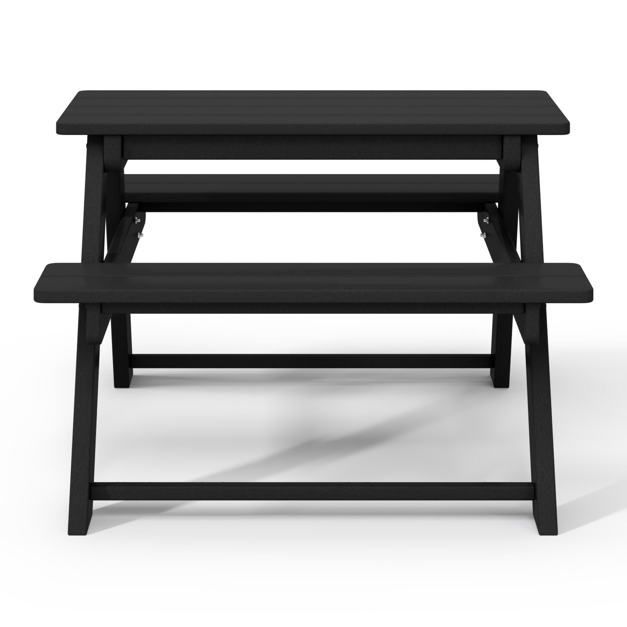 Westin Furniture Laguna Outdoor Picnic Table, Black, large