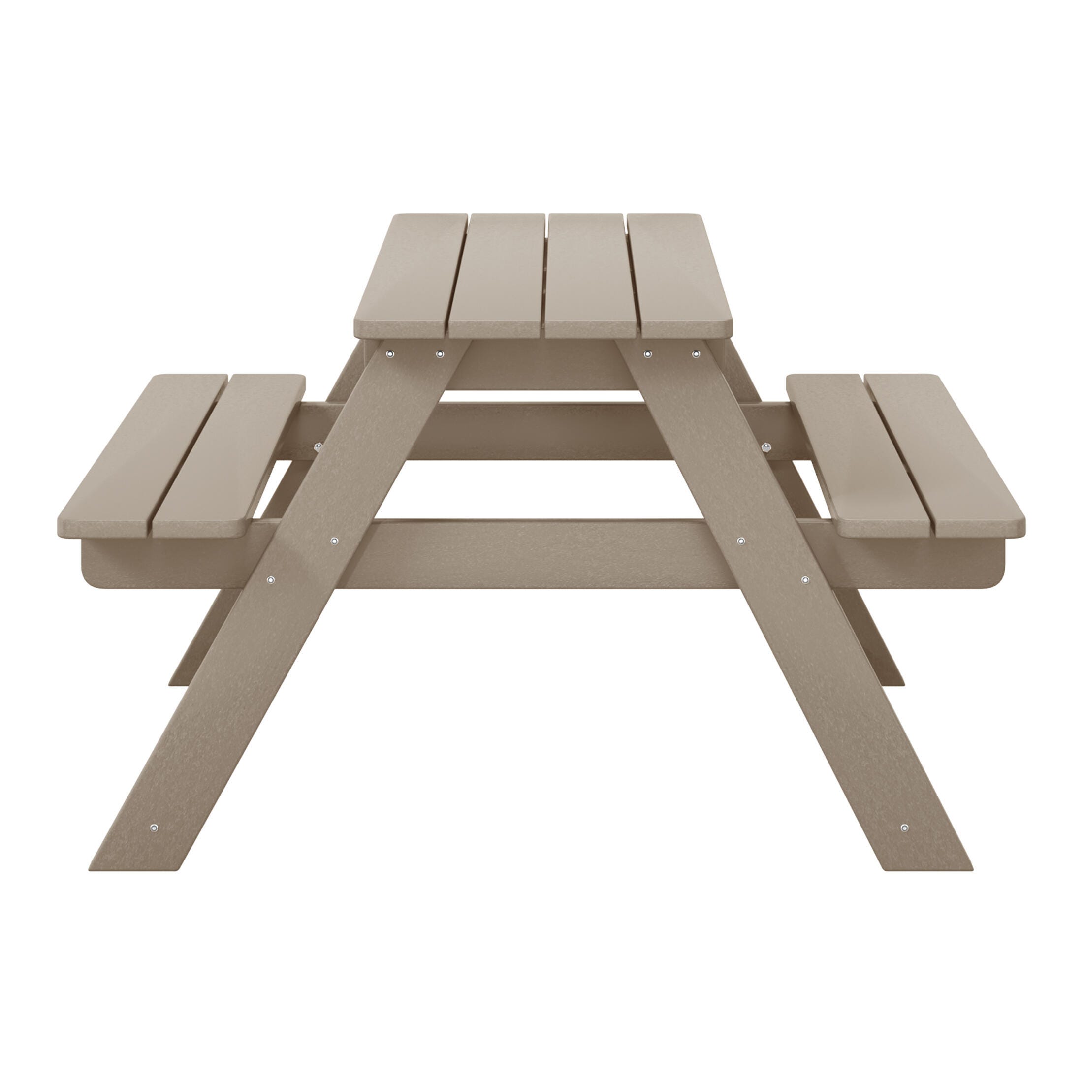 Westin Furniture Laguna Outdoor Picnic Table, Weathered Wood, large
