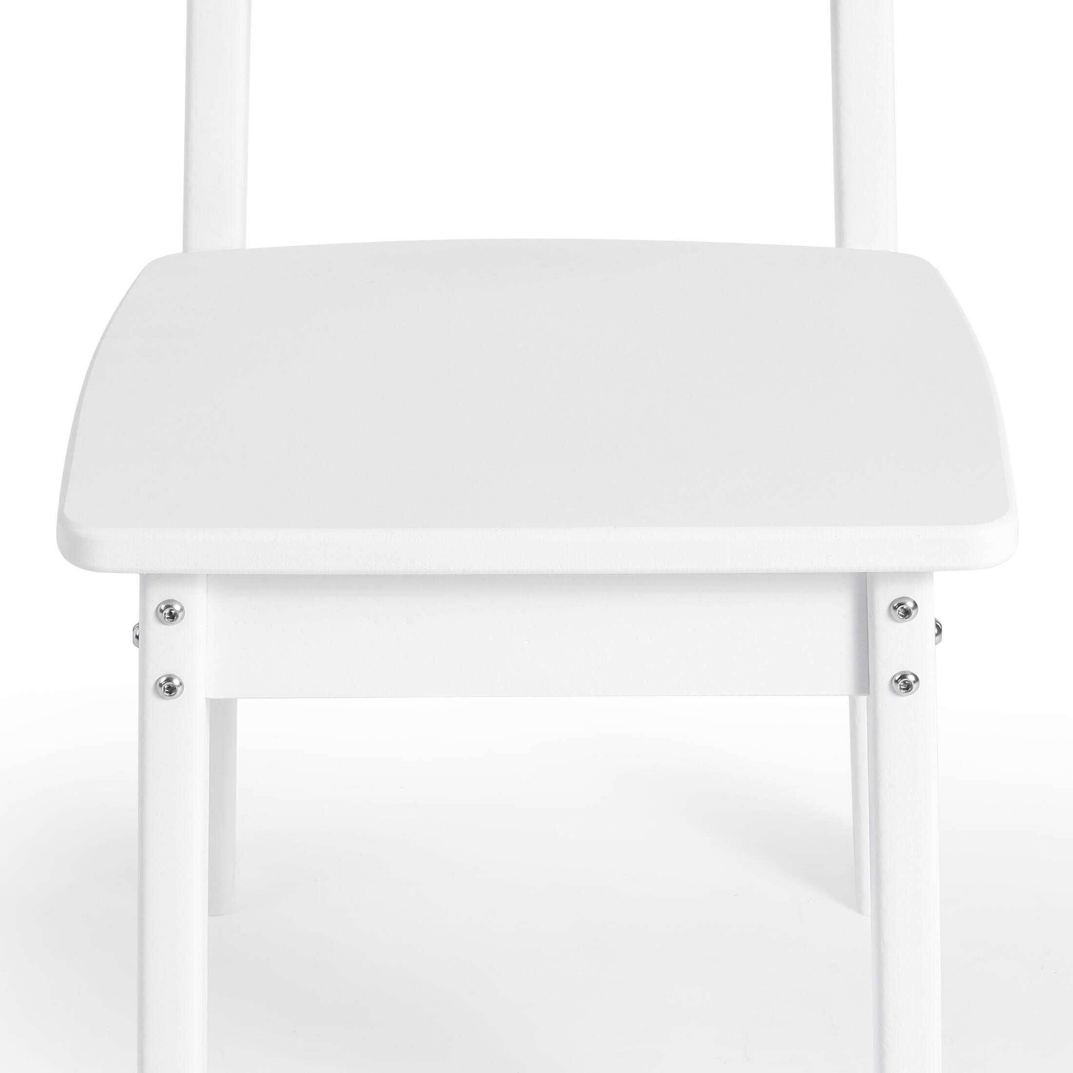 Westin Furniture Modern Mini Outdoor Dining Chair (Set of 2), White, large