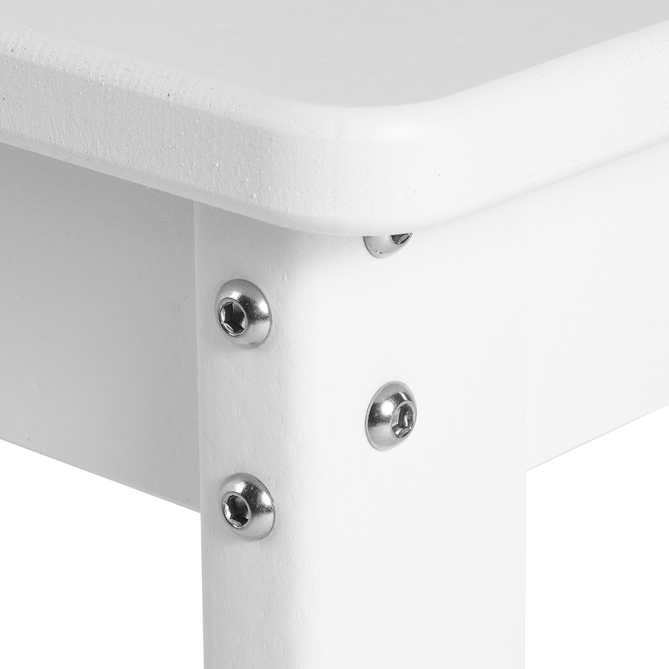 Westin Furniture Modern Mini Outdoor Dining Chair (Set of 2), White, large