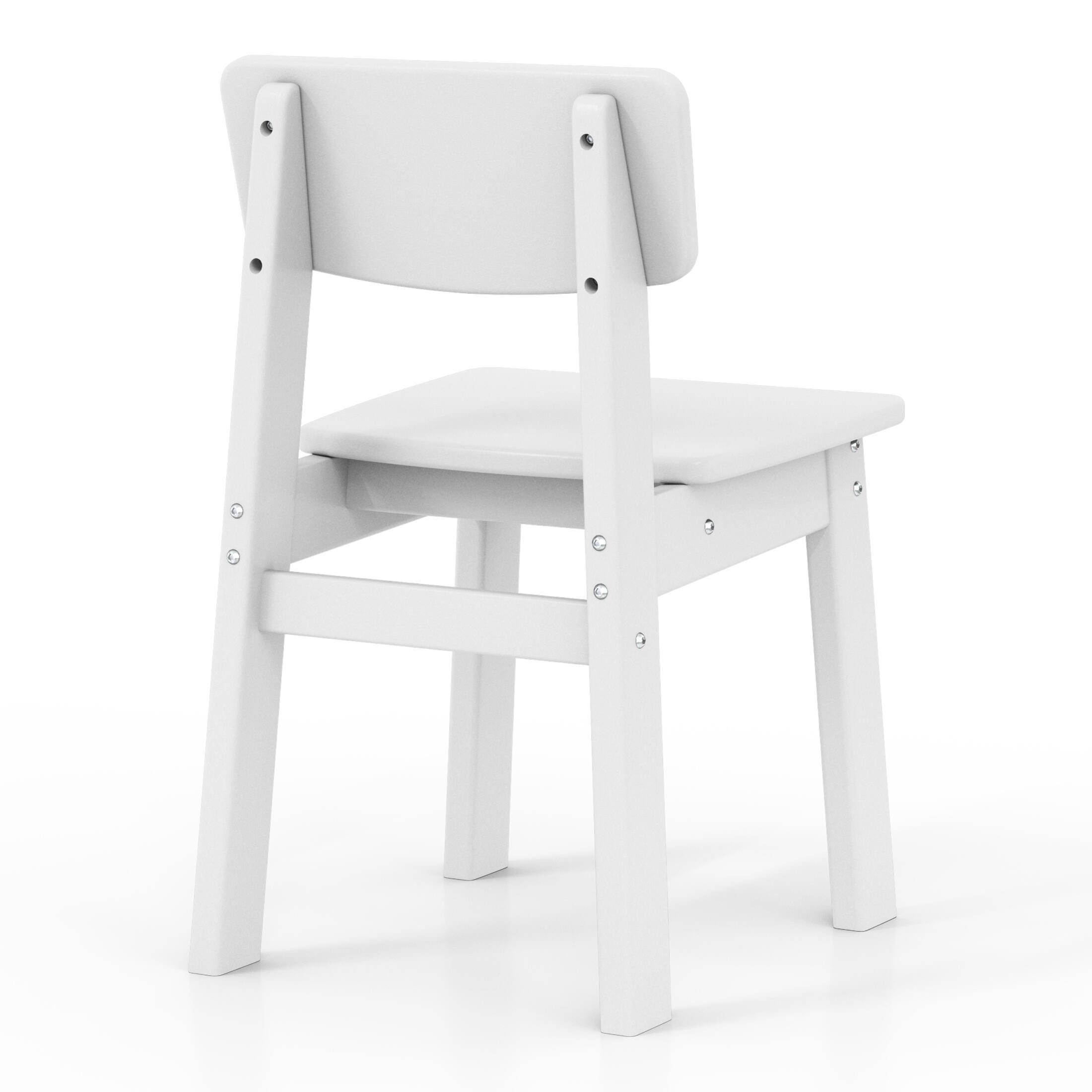 Westin Furniture Modern Mini Outdoor Dining Chair (Set of 2), White, large