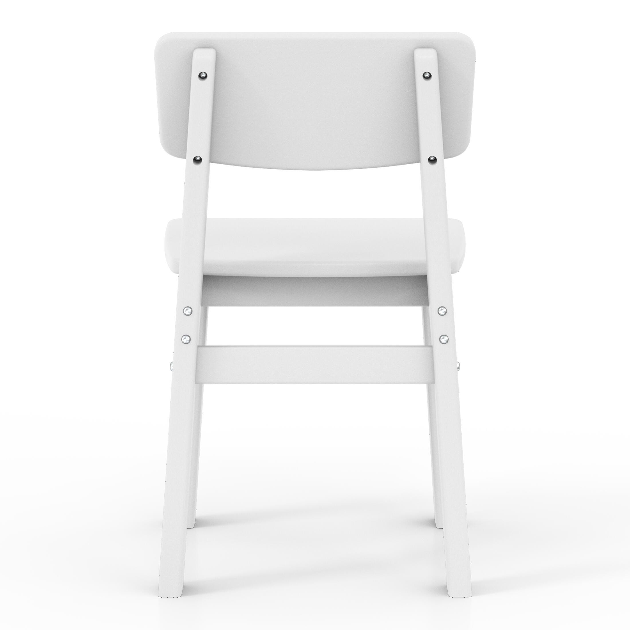 Westin Furniture Modern Mini Outdoor Dining Chair (Set of 2), White, large