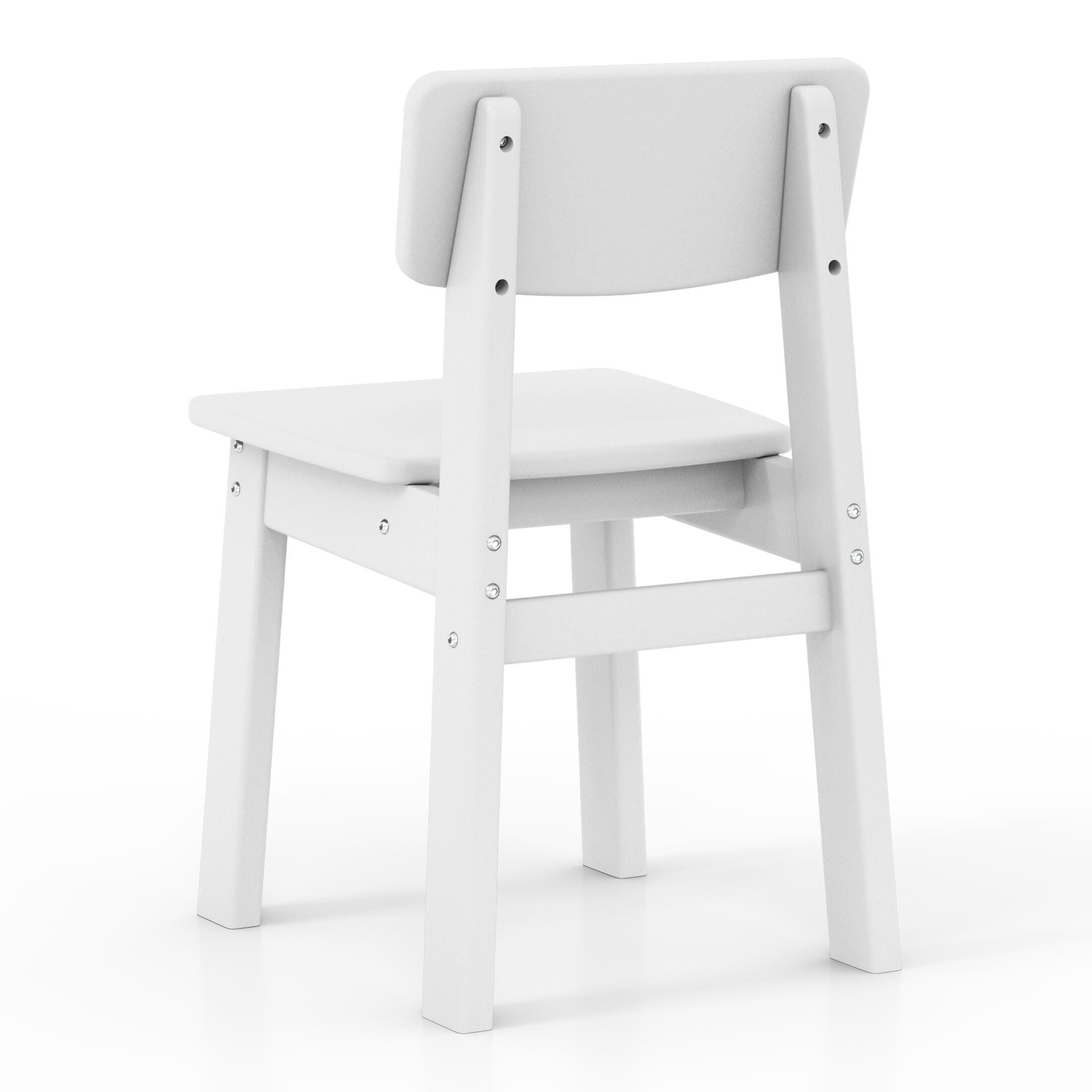 Westin Furniture Modern Mini Outdoor Dining Chair (Set of 2), White, large