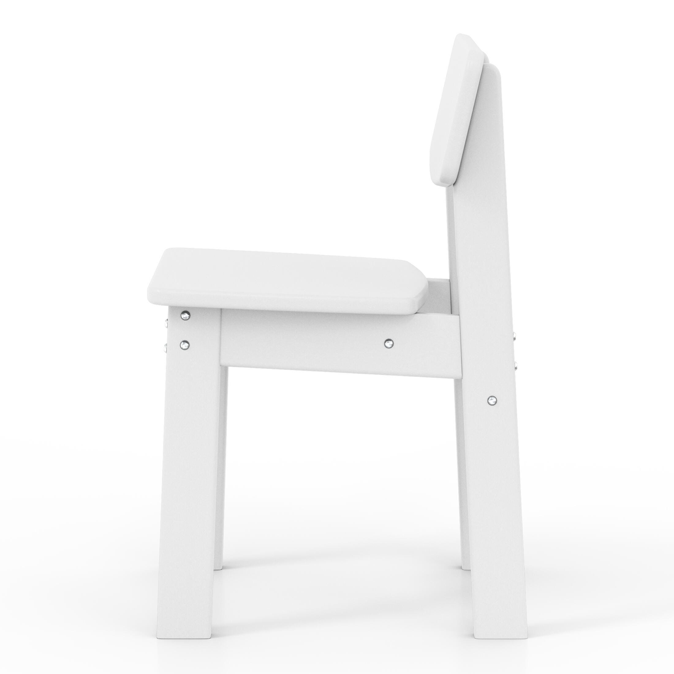 Westin Furniture Modern Mini Outdoor Dining Chair (Set of 2), White, large