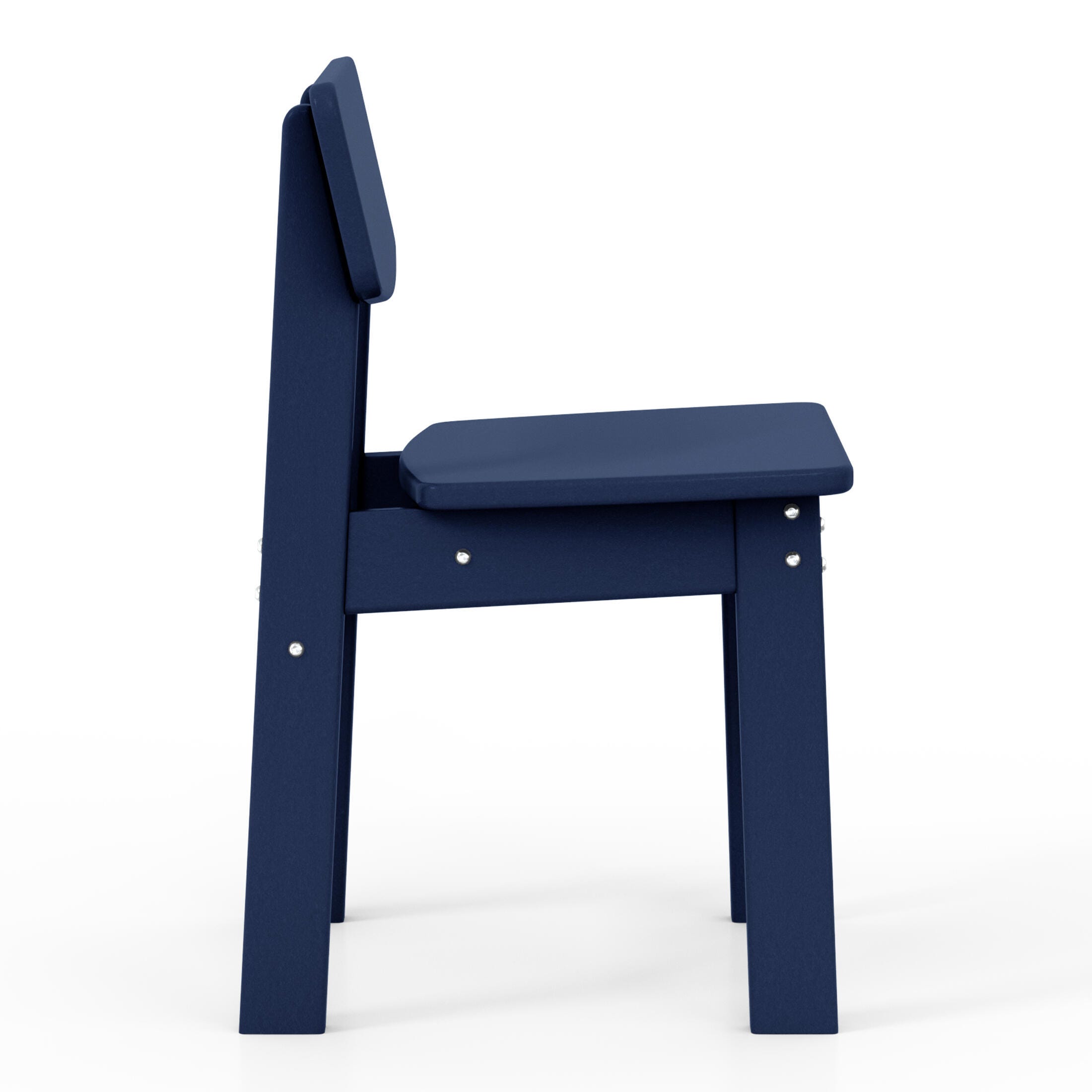 Westin Furniture Modern Mini Outdoor Dining Chair (Set of 2), Navy Blue, large
