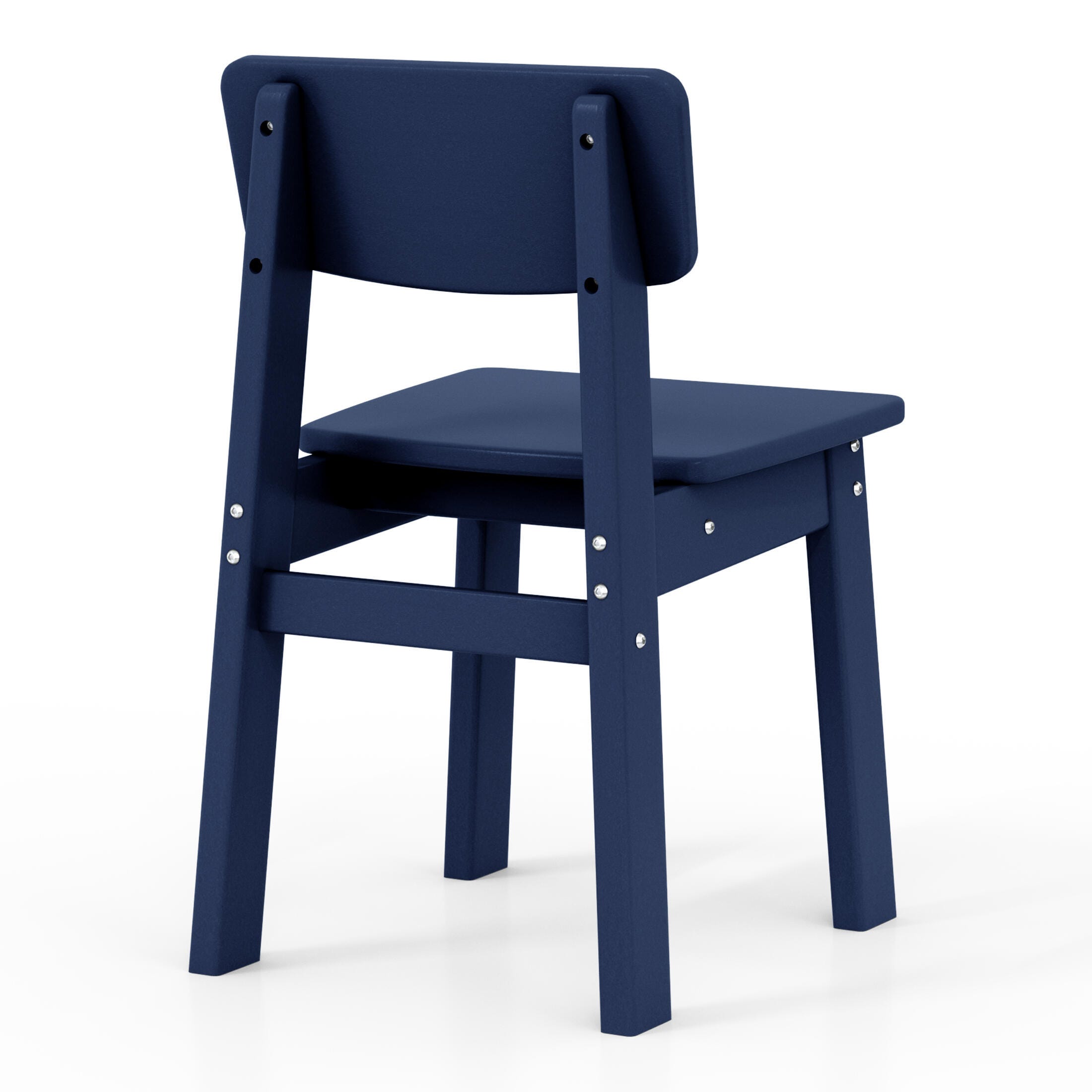 Westin Furniture Modern Mini Outdoor Dining Chair (Set of 2), Navy Blue, large