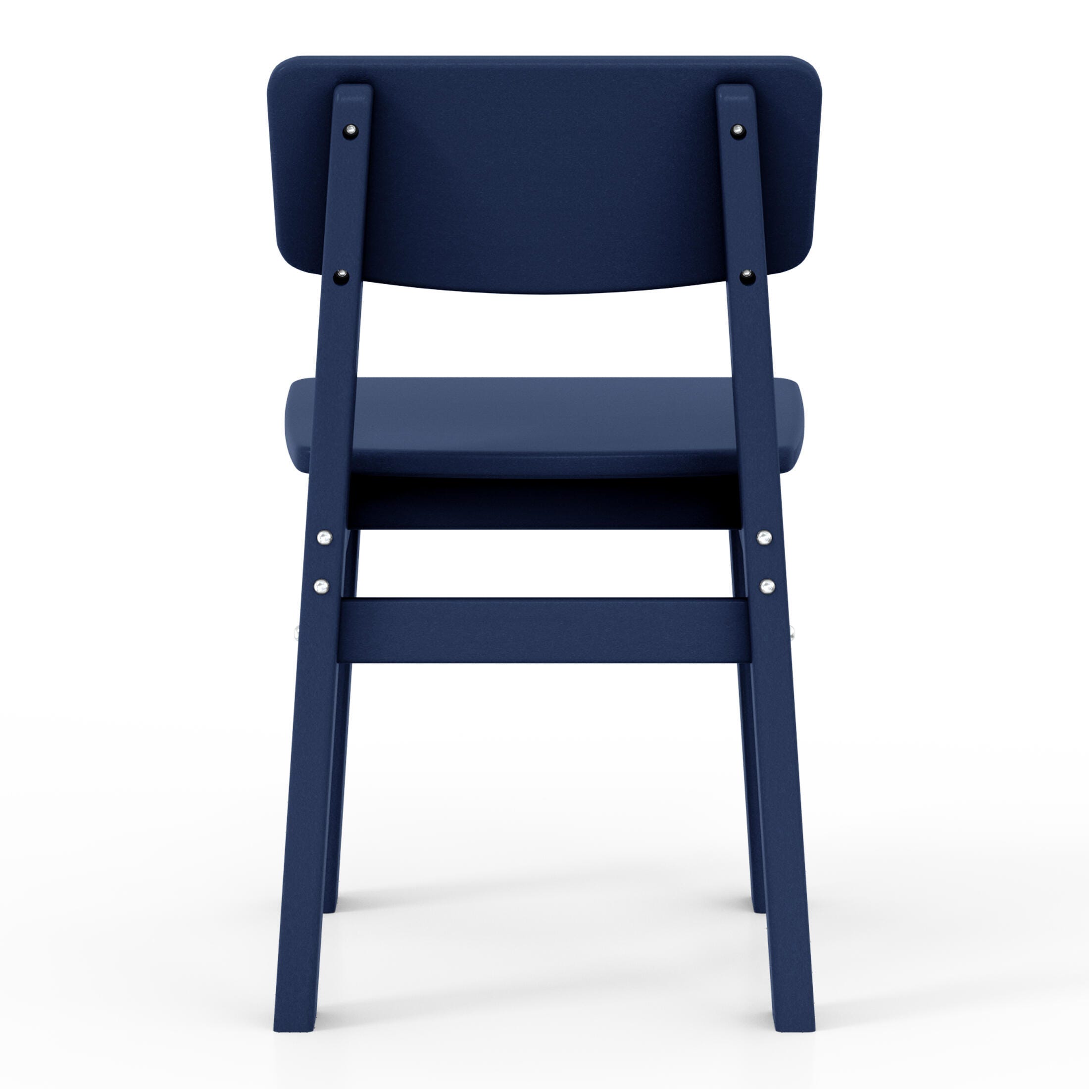 Westin Furniture Modern Mini Outdoor Dining Chair (Set of 2), Navy Blue, large