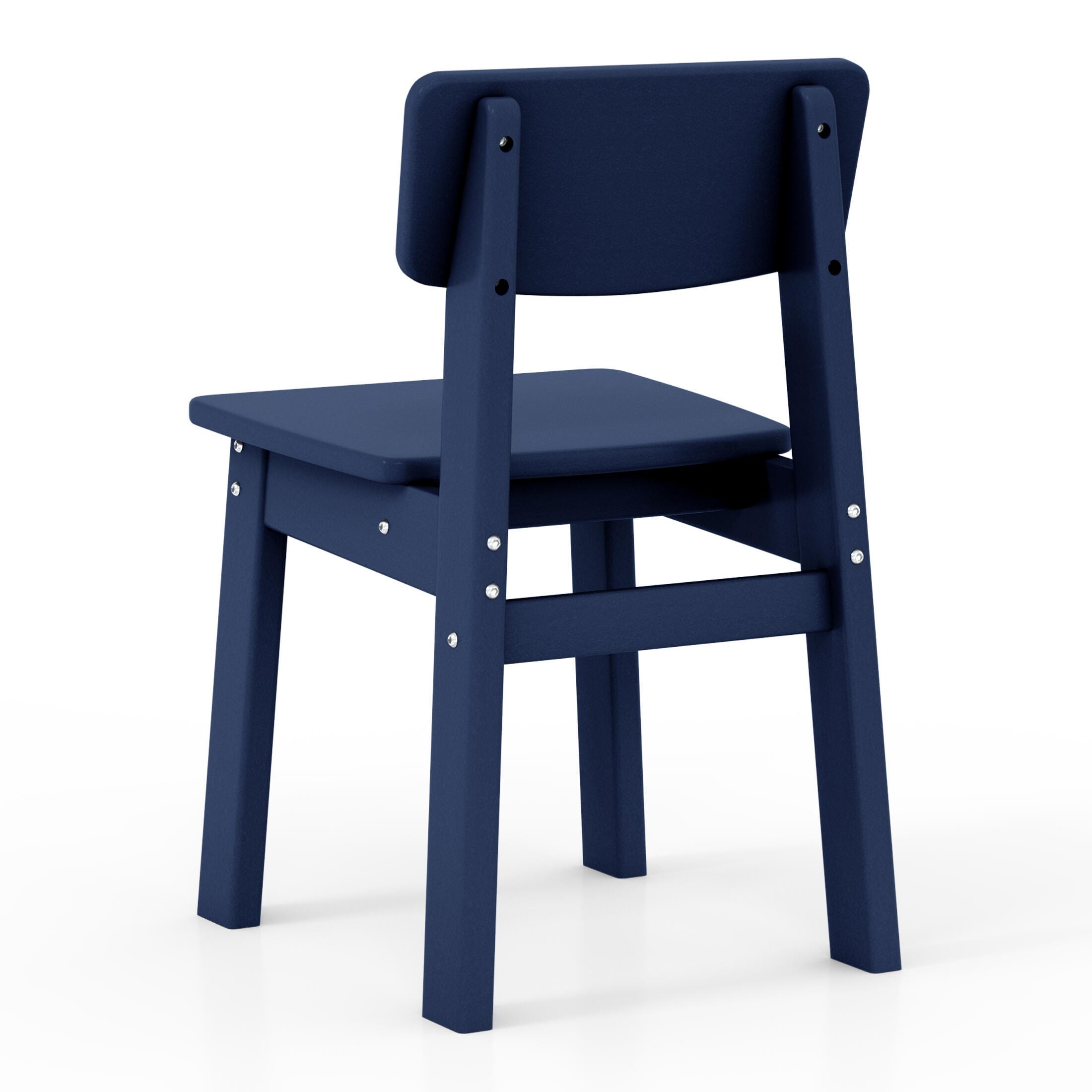 Westin Furniture Modern Mini Outdoor Dining Chair (Set of 2), Navy Blue, large