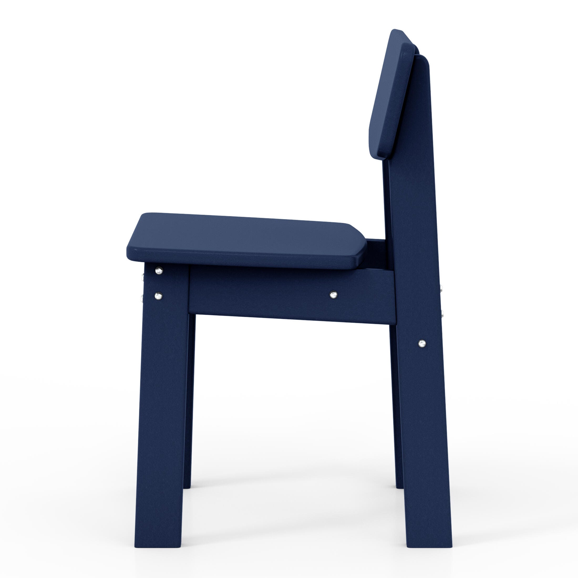Westin Furniture Modern Mini Outdoor Dining Chair (Set of 2), Navy Blue, large