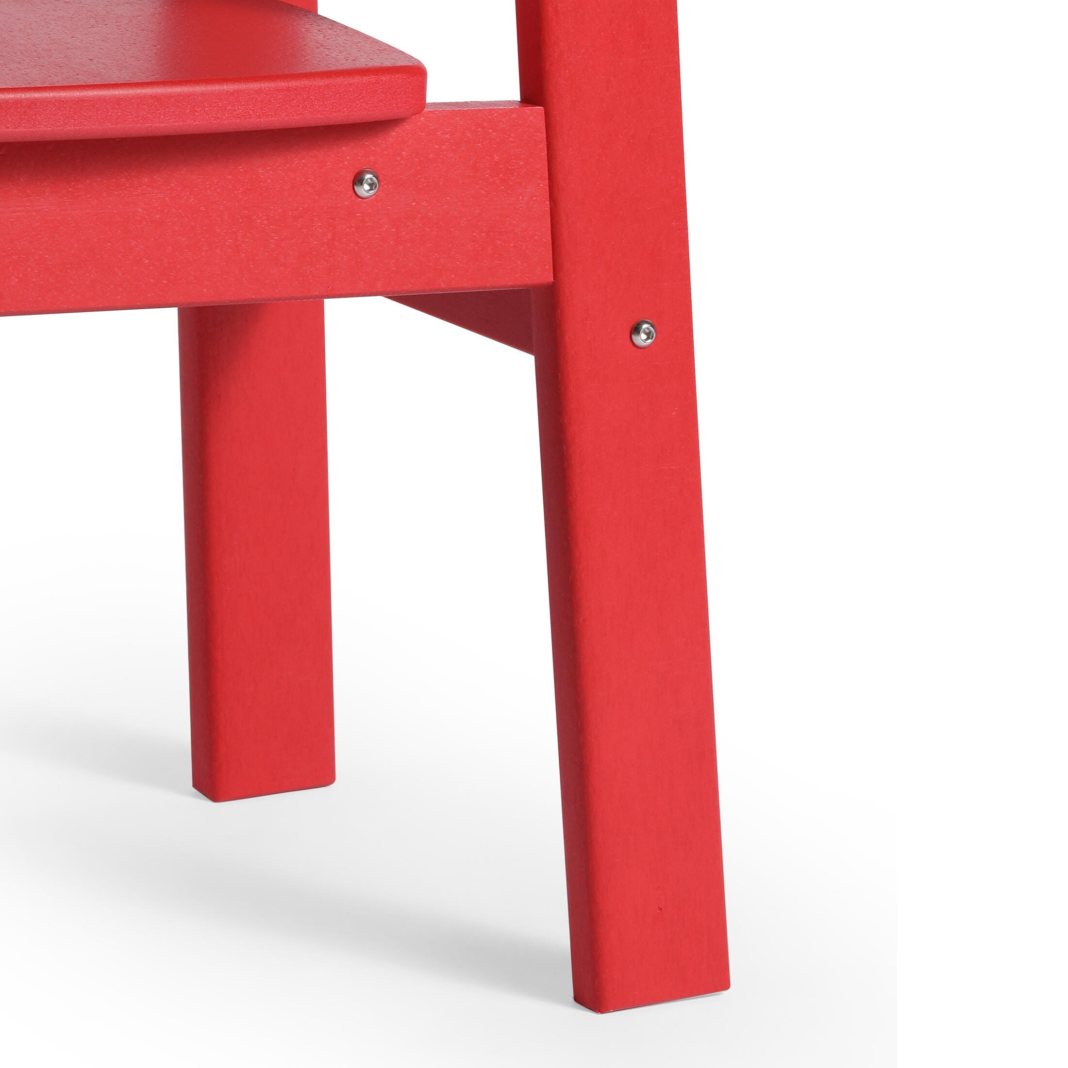 Westin Furniture Modern Mini Outdoor Dining Chair (Set of 2), Red, large